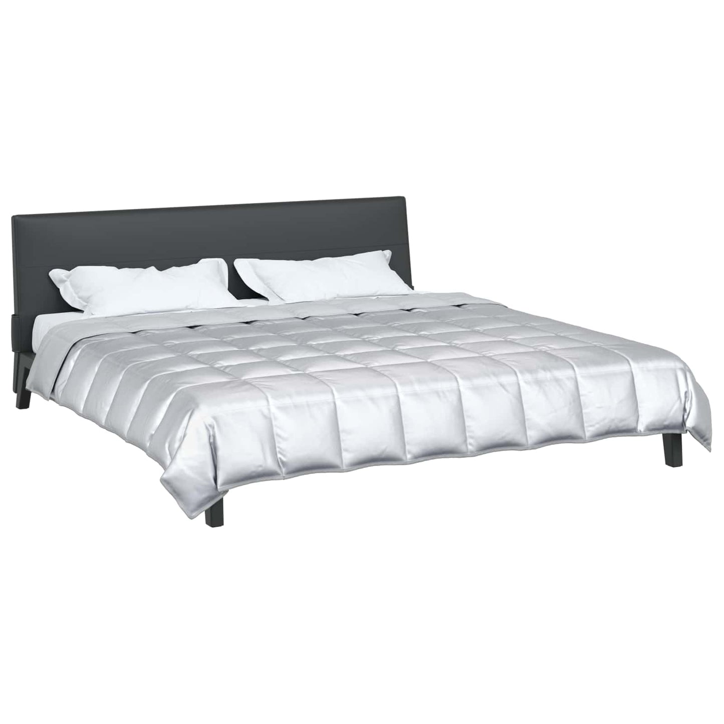Full Year Duvet Silver 200 x 240 cm Satin and Microfiber