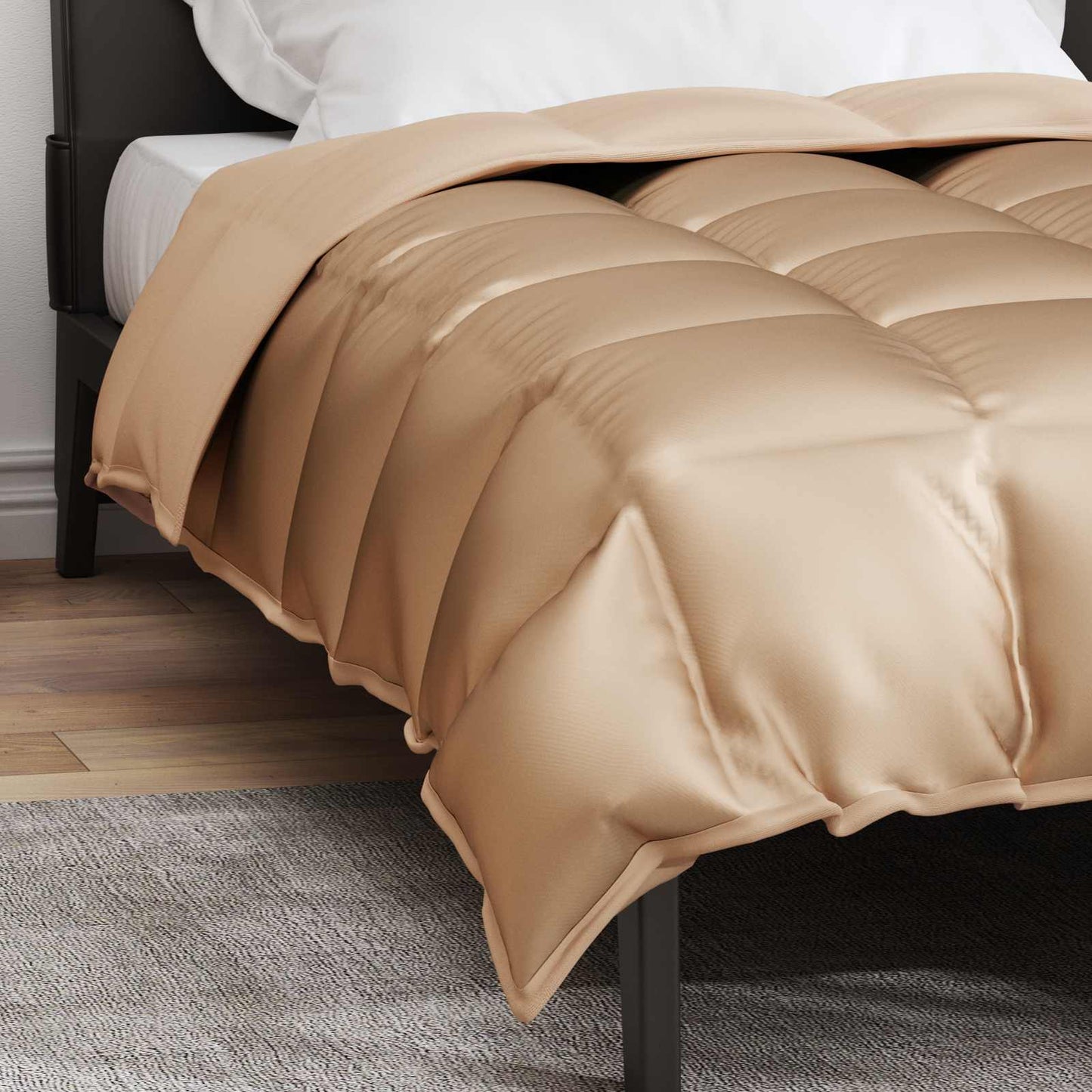 Winter Duvet Gold 135 x 200 cm Satin and Microfiber