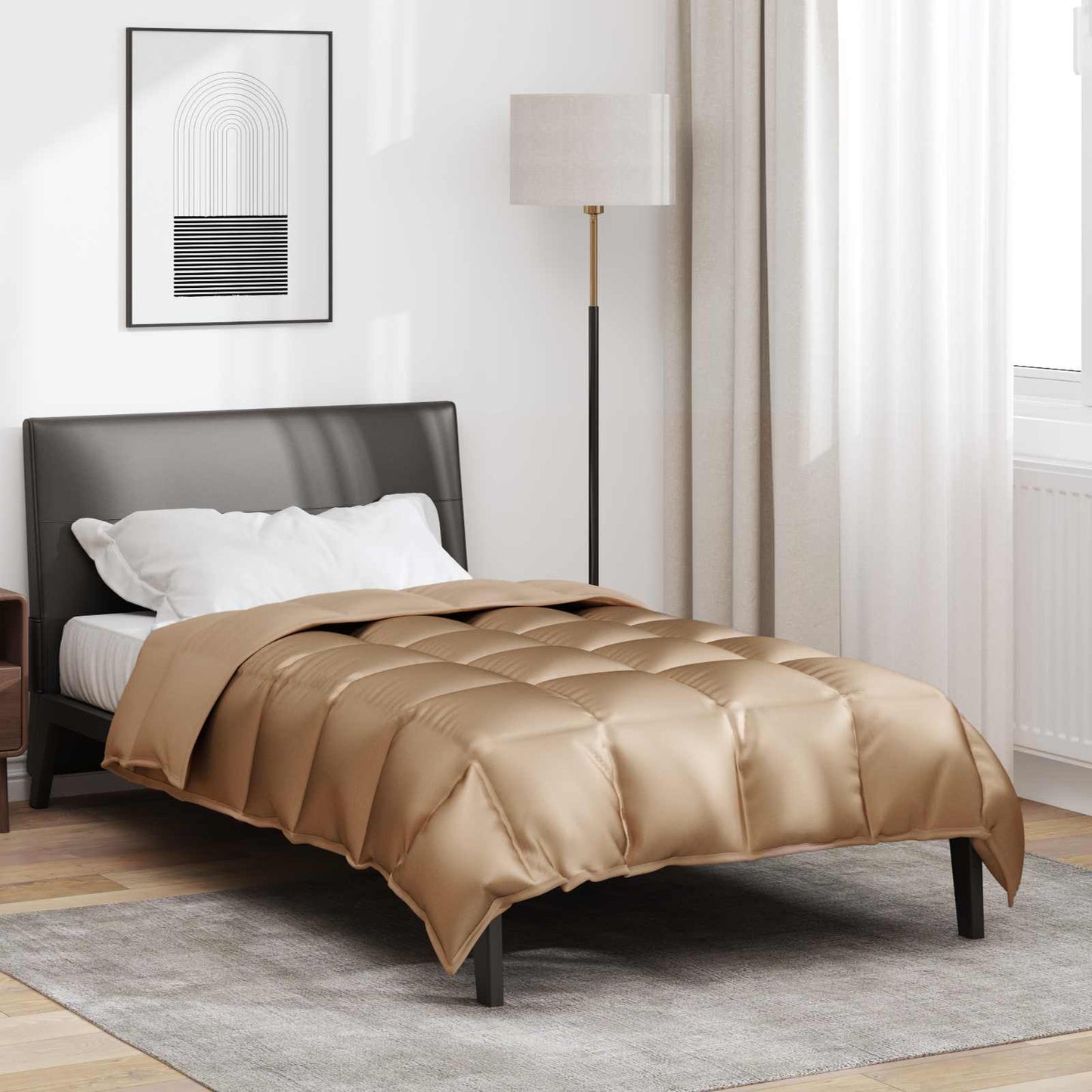 Winter Duvet Gold 135 x 200 cm Satin and Microfiber