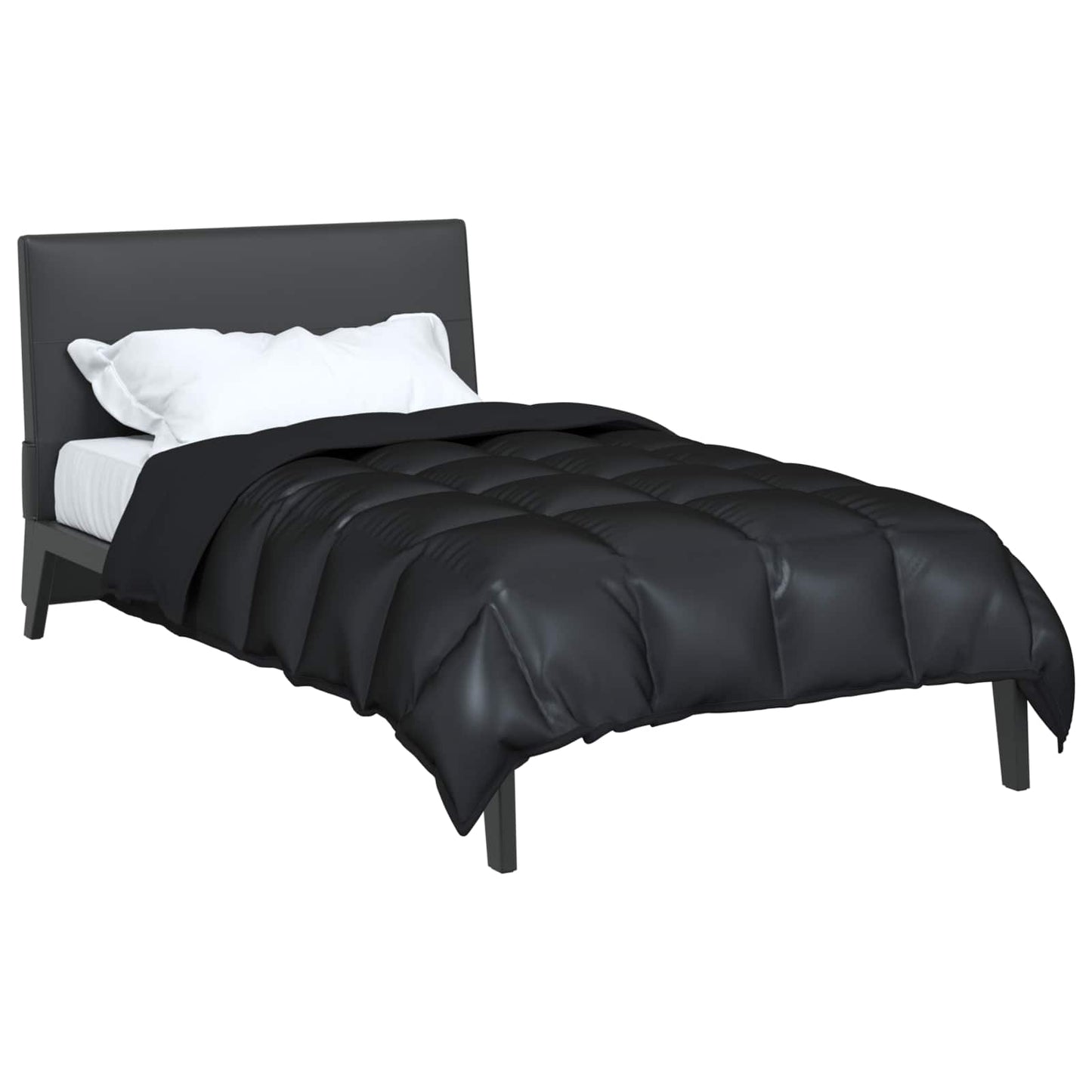 Winter Duvet Black 155 x 220 cm Satin and Microfiber