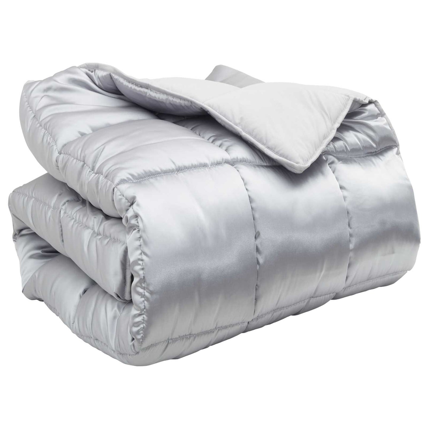 Winter Duvet Silver 135 x 200 cm Satin and Microfiber