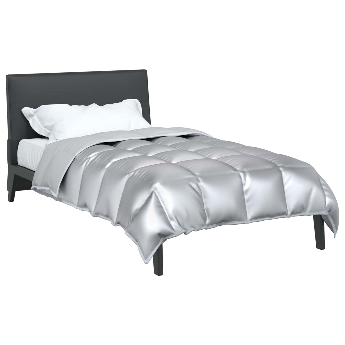 Winter Duvet Silver 135 x 200 cm Satin and Microfiber