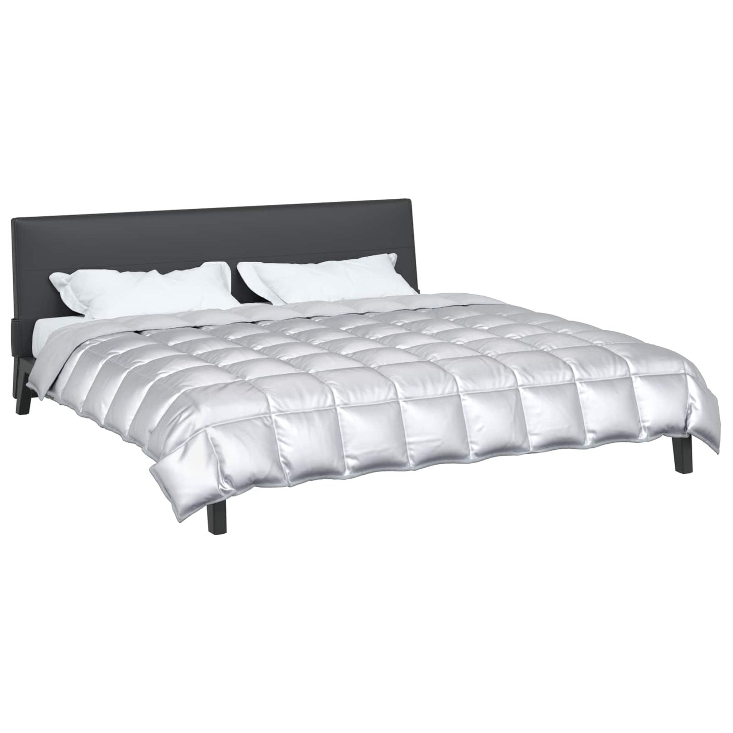 Winter Duvet Silver 200 x 240 cm Satin and Microfiber