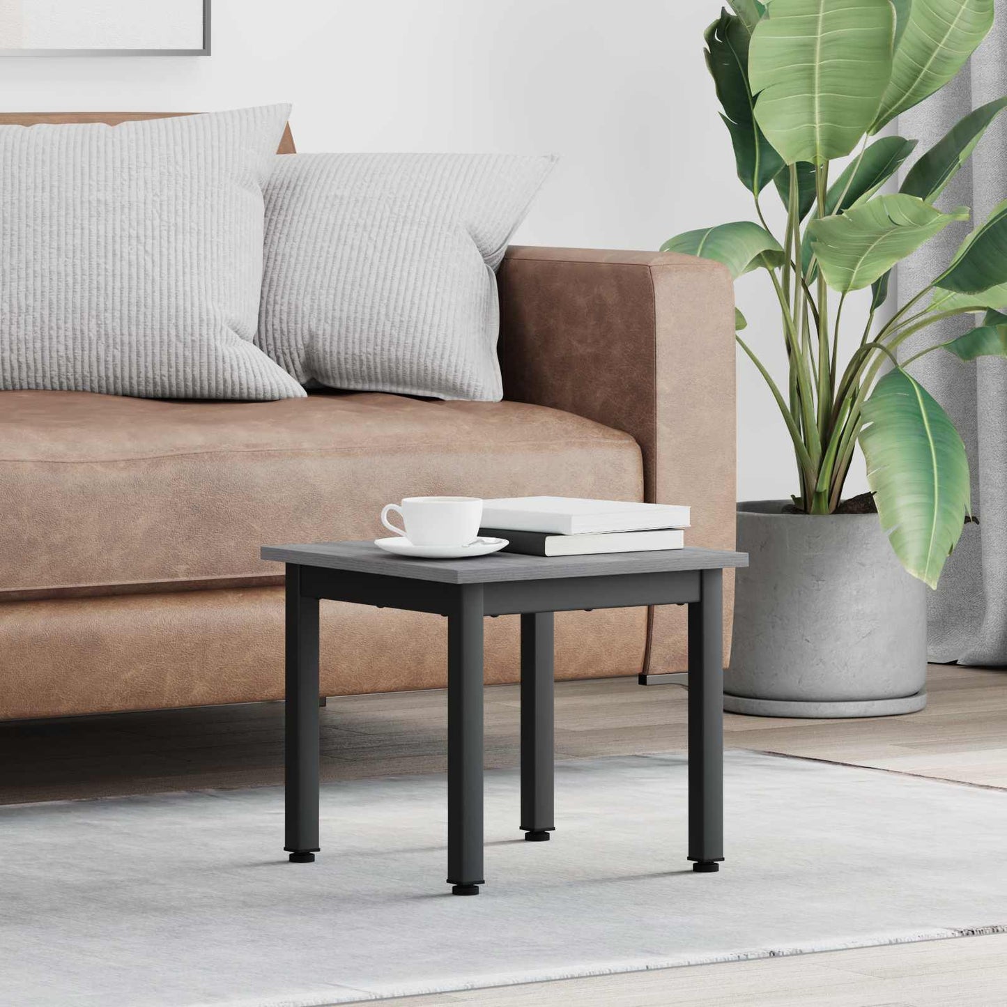 Coffee Table Grey Sonoma 40 x 40 x 36 cm Engineered Wood