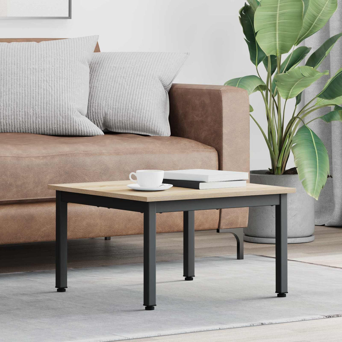 Coffee Table Sonoma Oak 60 x 60 x 36 cm Engineered Wood