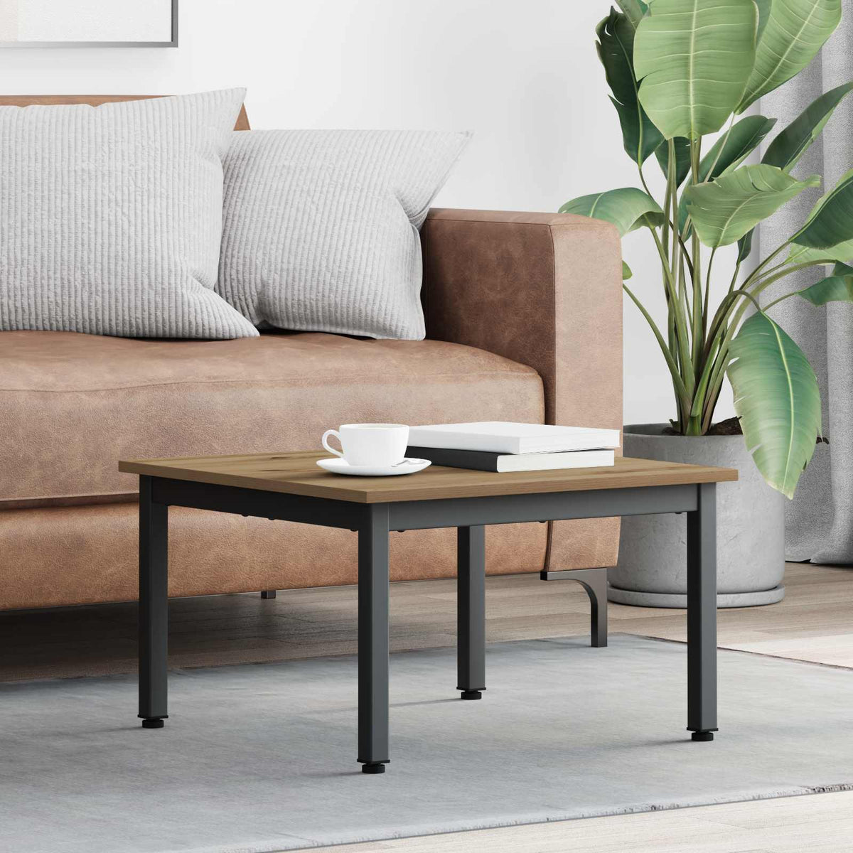 Coffee Table Artisan Oak 60 x 60 x 36 cm Engineered Wood