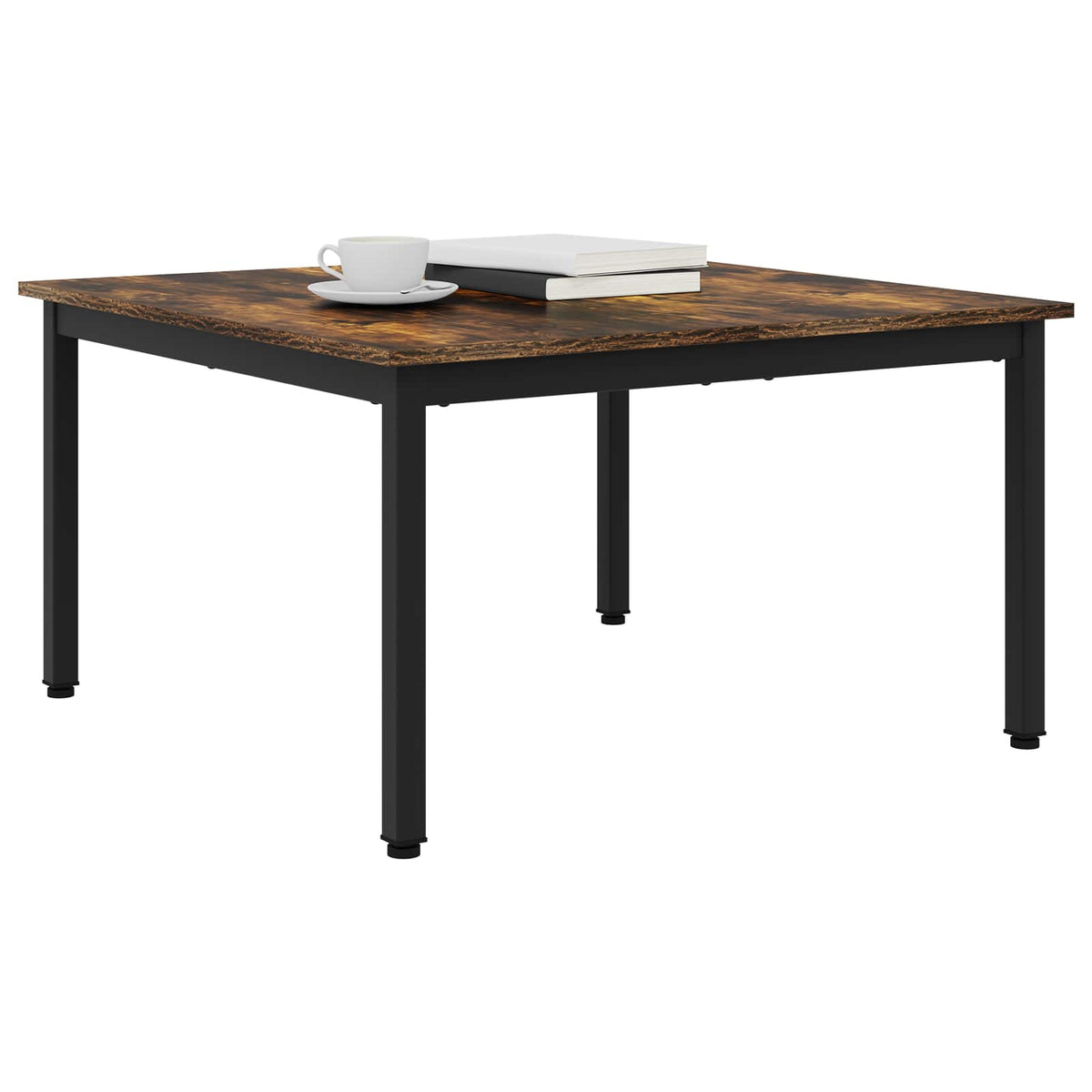 Coffee Table Smoked Oak 80 x 80 x 45 cm Engineered Wood