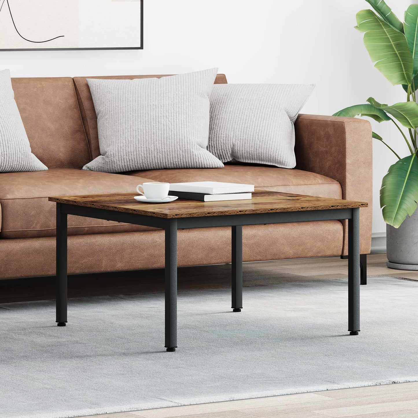 Coffee Table Old Wood 80 x 80 x 45 cm Engineered Wood