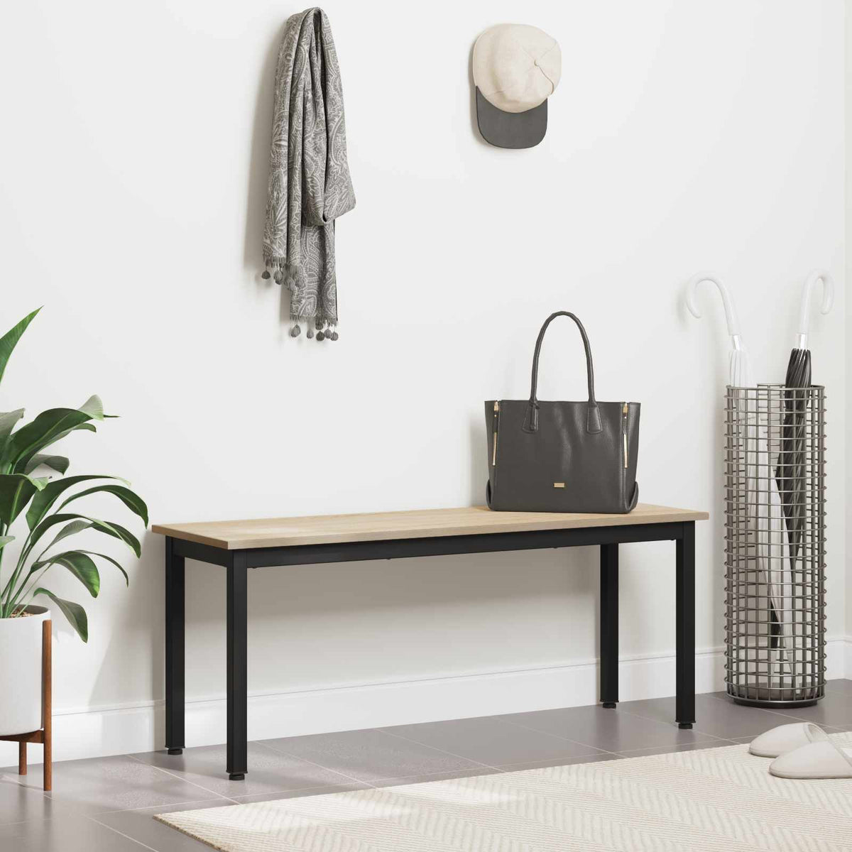 Bench Sonoma Oak 110 x 35 x 45 cm Engineered Wood