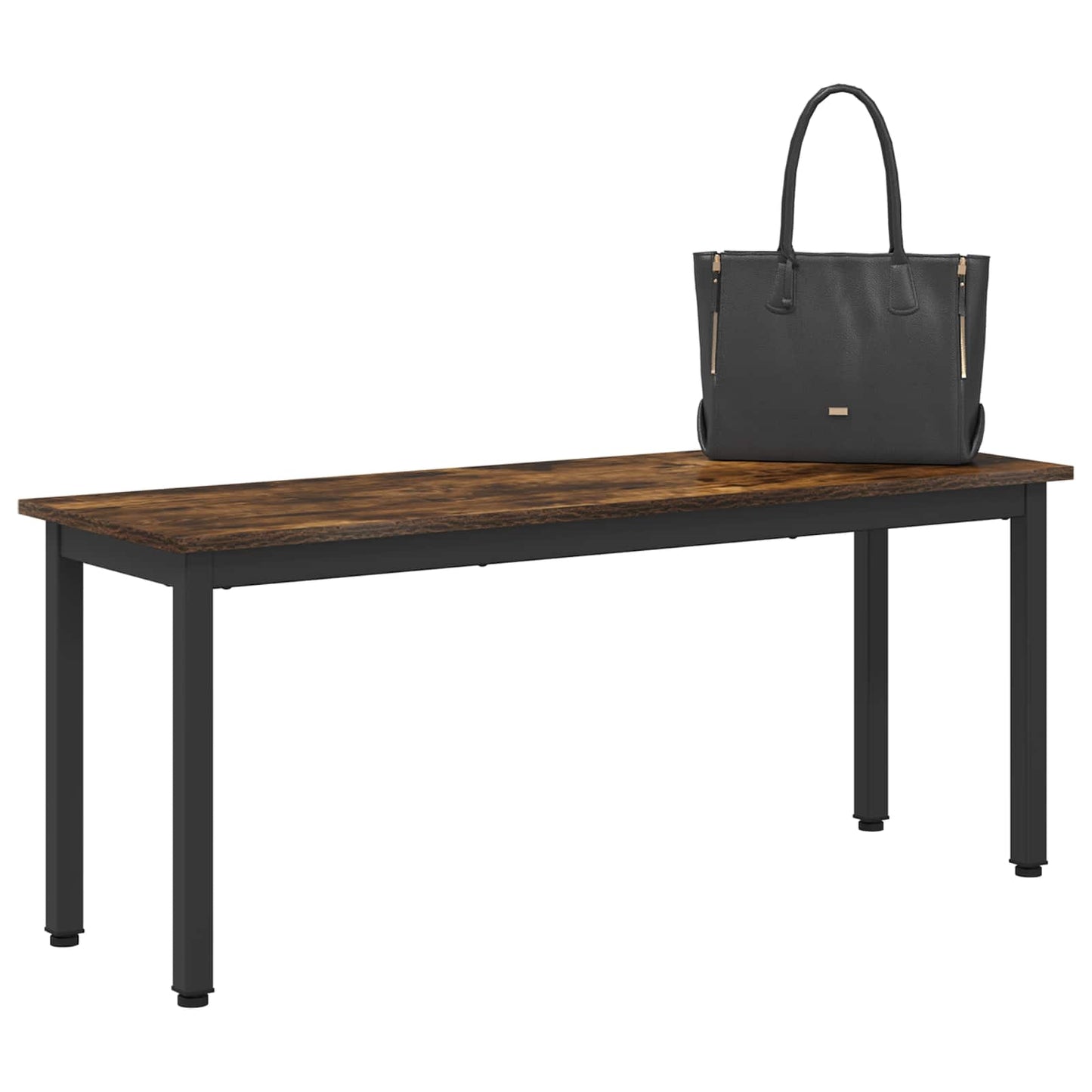 Bench Smoke Oak 110 x 35 x 45 cm Engineered Wood