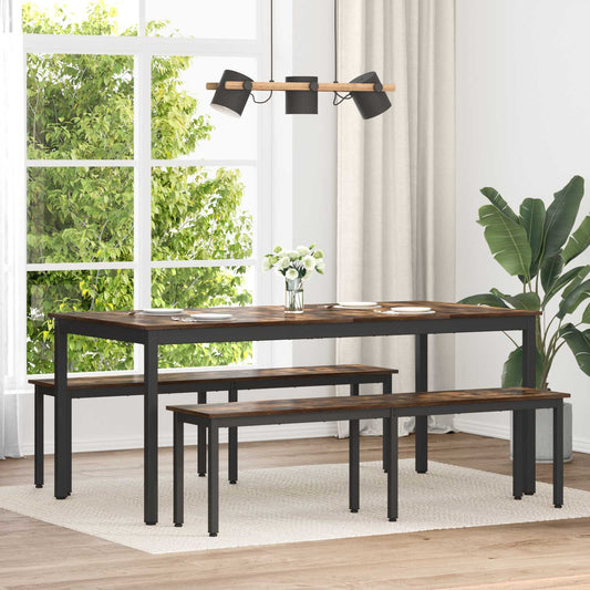 Bench Smoke Oak 160 x 35 x 45 cm Engineered Wood