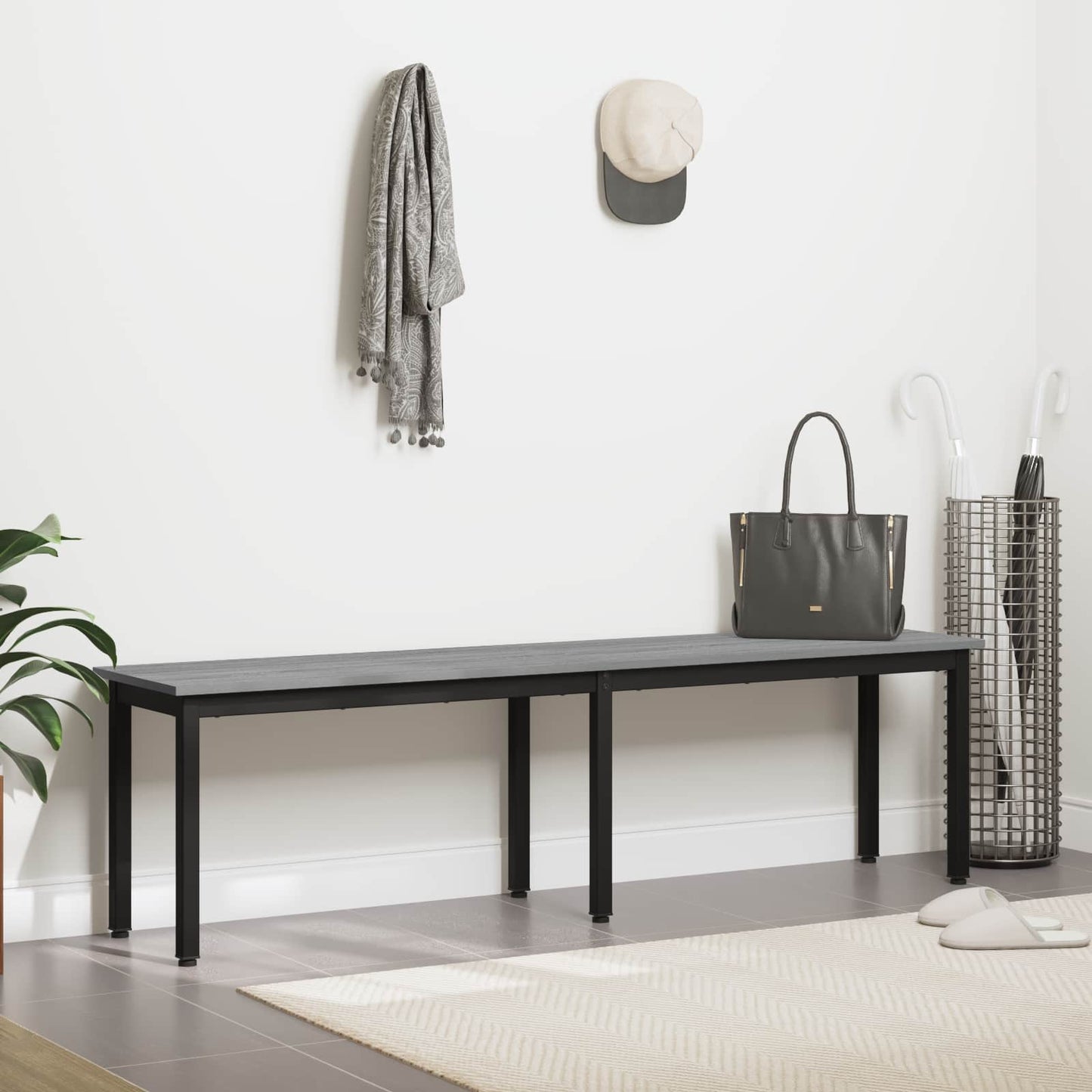 Bench Grey Sonoma 160 x 35 x 45 cm Engineered Wood
