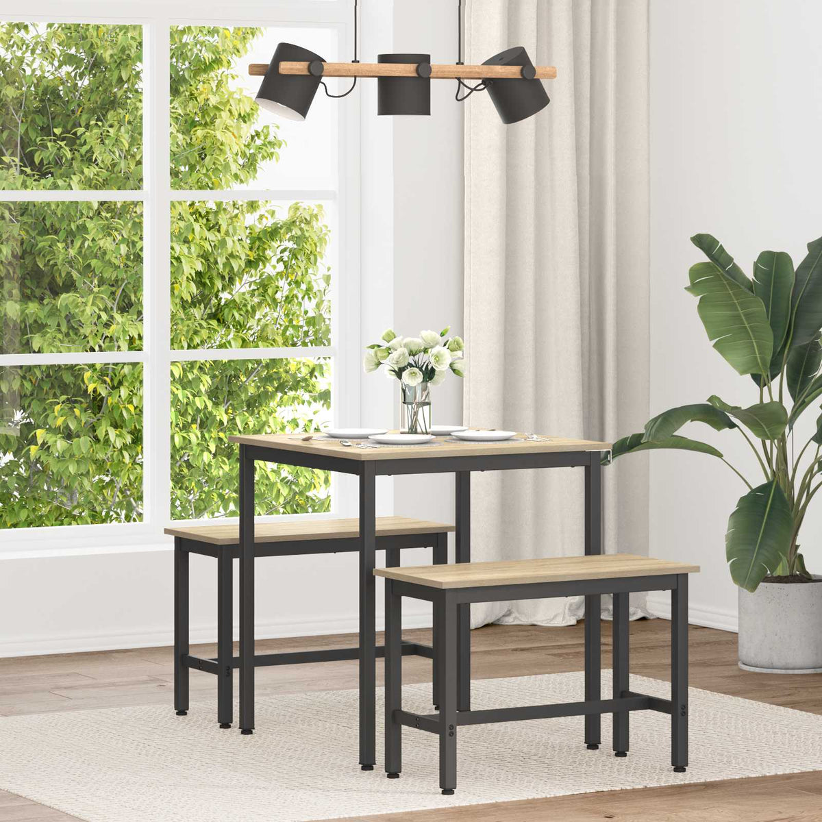 Dining Tables 70 x 70 x 75 cm Engineered Wood Sonoma Oak Square