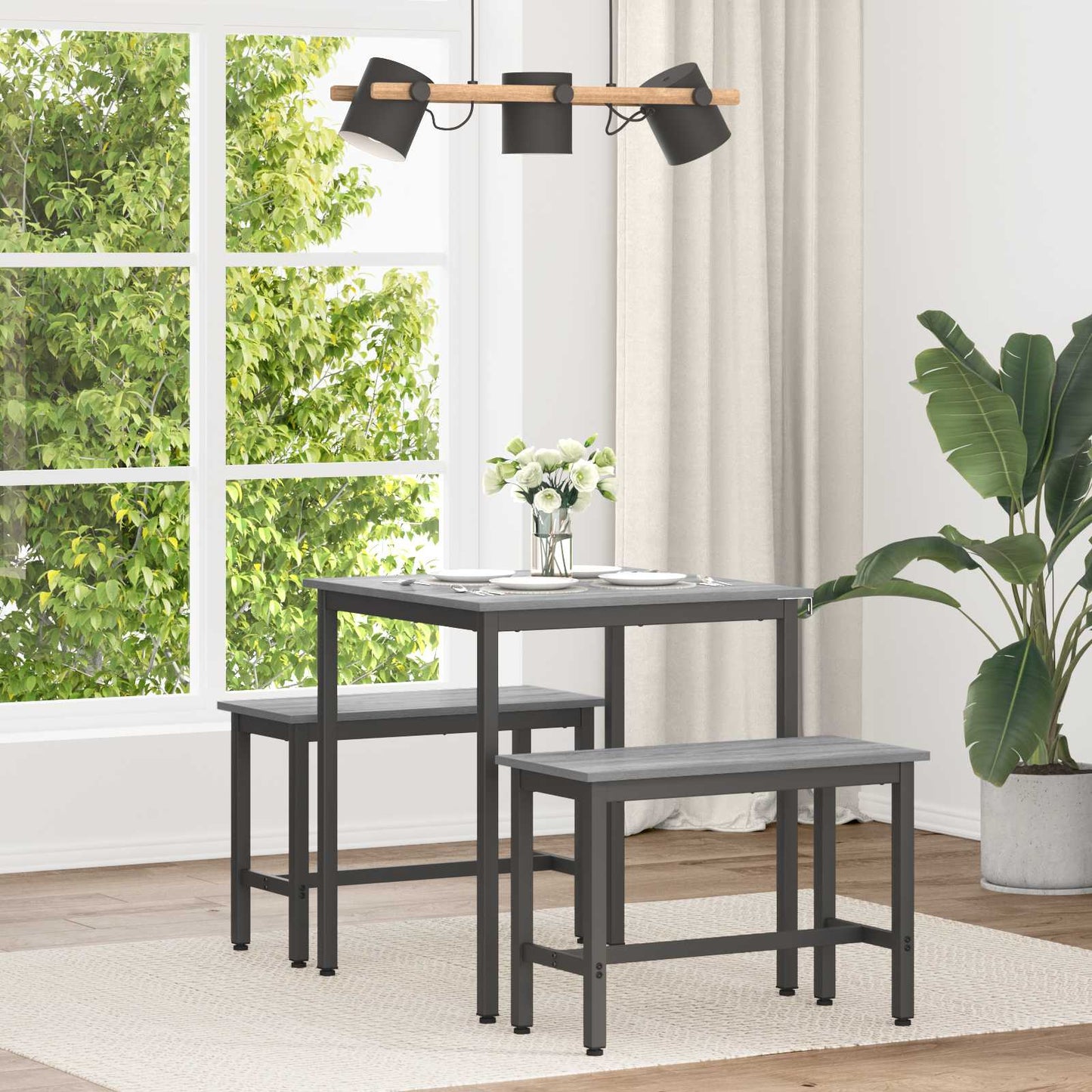 Dining Tables 70 x 70 x 75 cm Engineered Wood Grey Sonoma