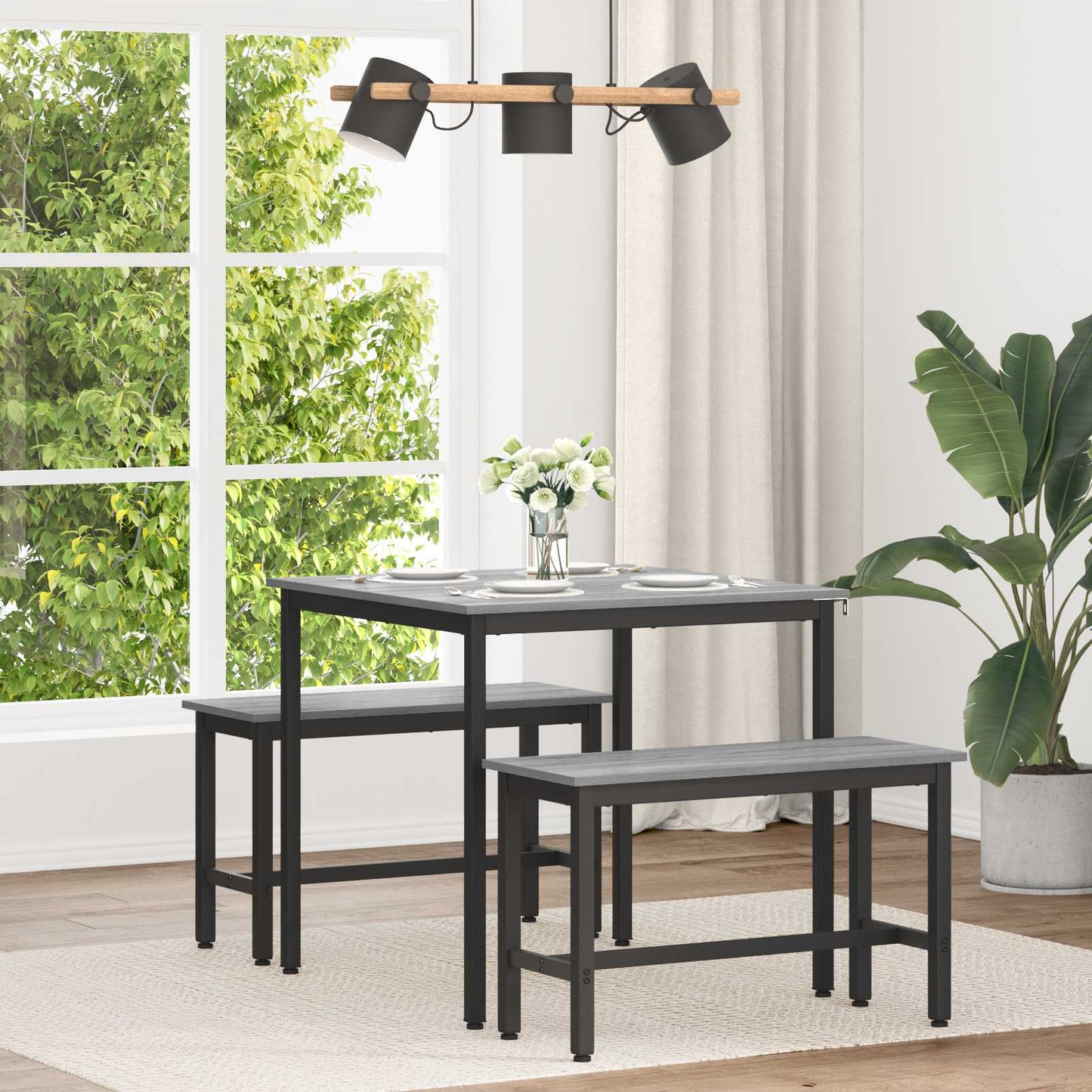 Dining Tables 80 x 80 x 75 cm Engineered Wood Grey Sonoma