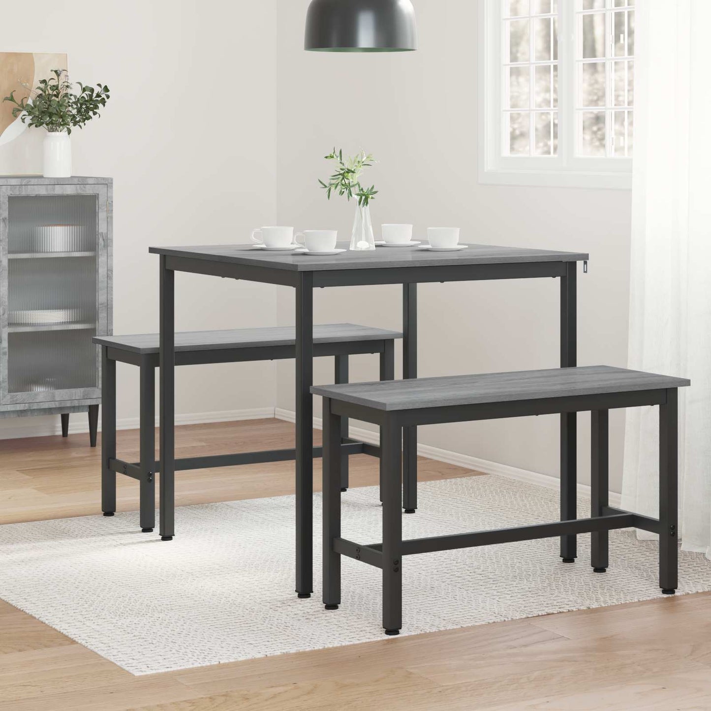 Dining Tables 80 x 80 x 75 cm Engineered Wood Grey Sonoma