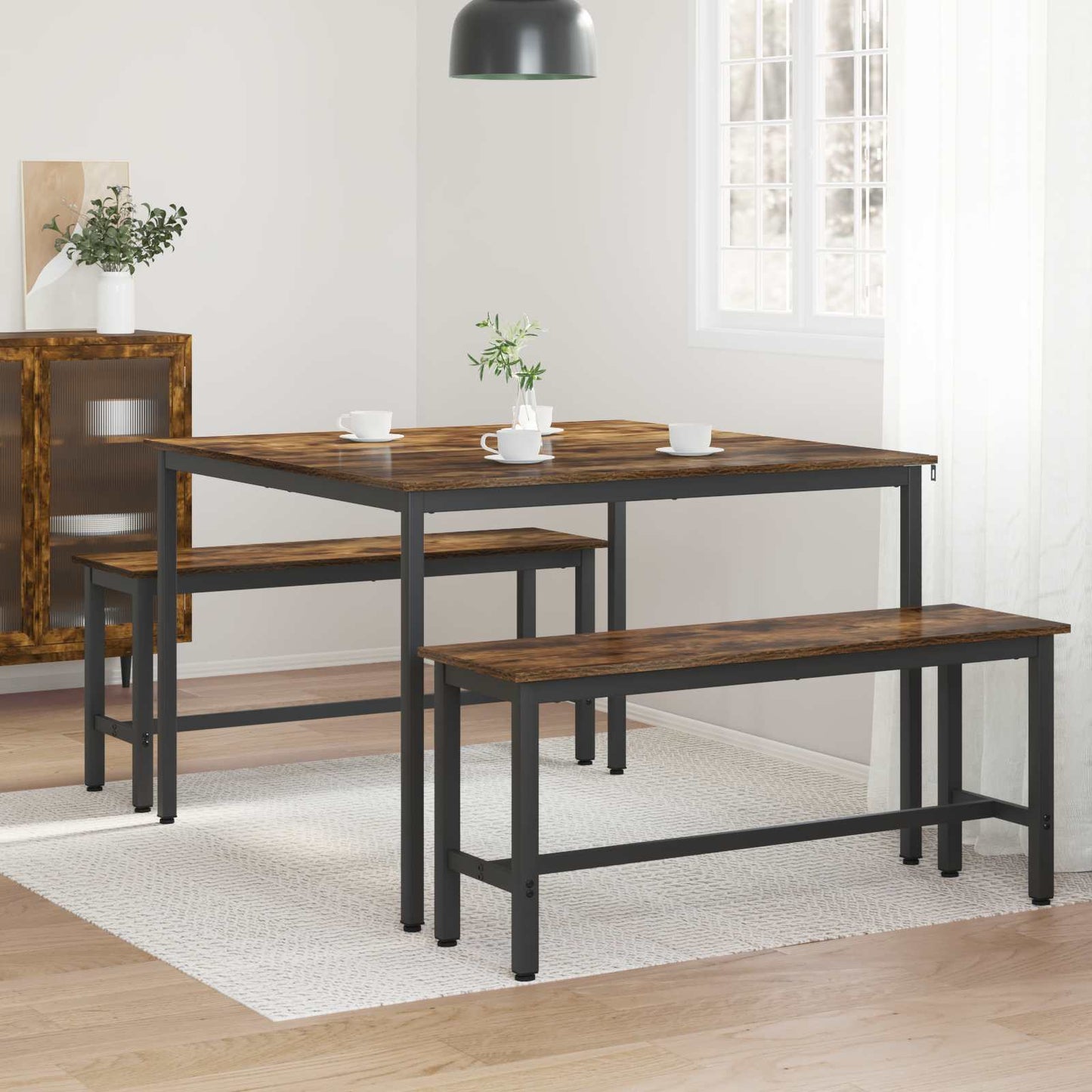 Dining Tables 110 x 110 x 75 cm Engineered Wood Smoked Oak