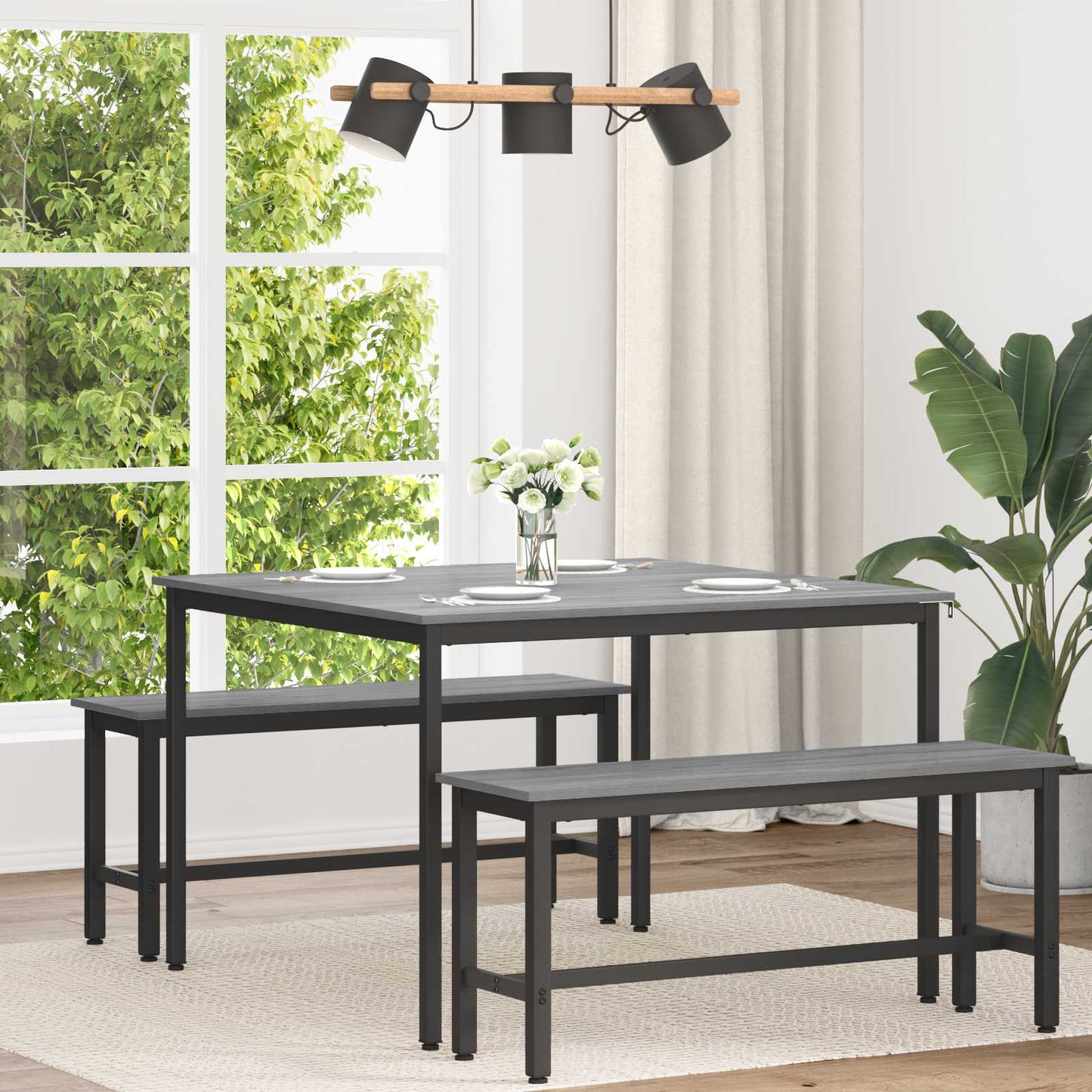 Dining Tables 110 x 110 x 75 cm Engineered Wood Grey Sonoma