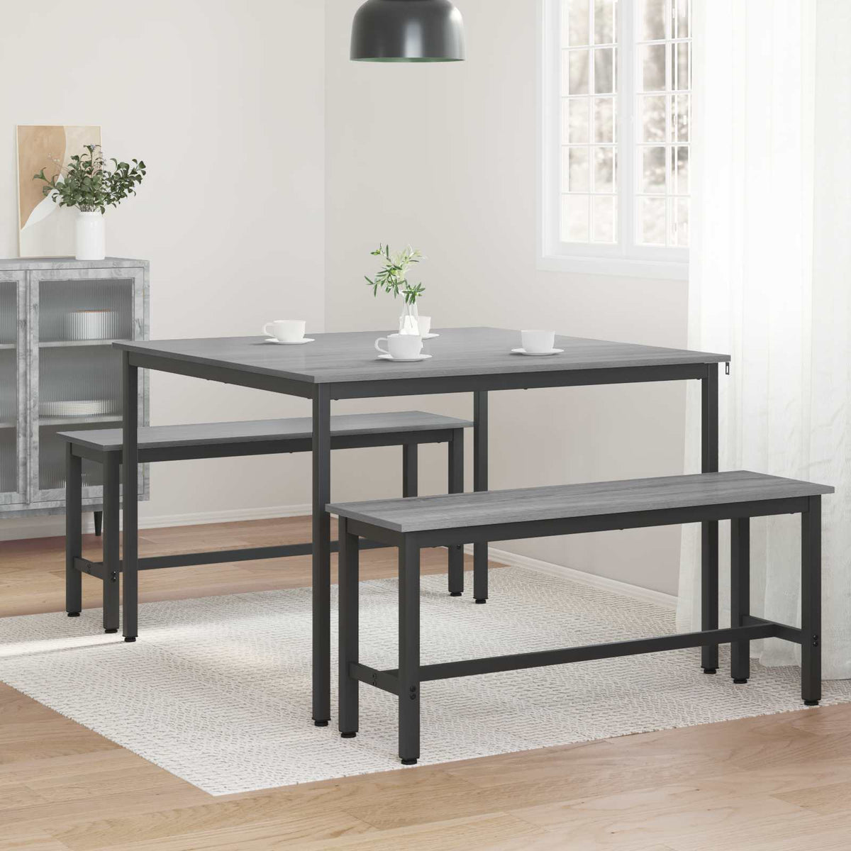 Dining Tables 110 x 110 x 75 cm Engineered Wood Grey Sonoma