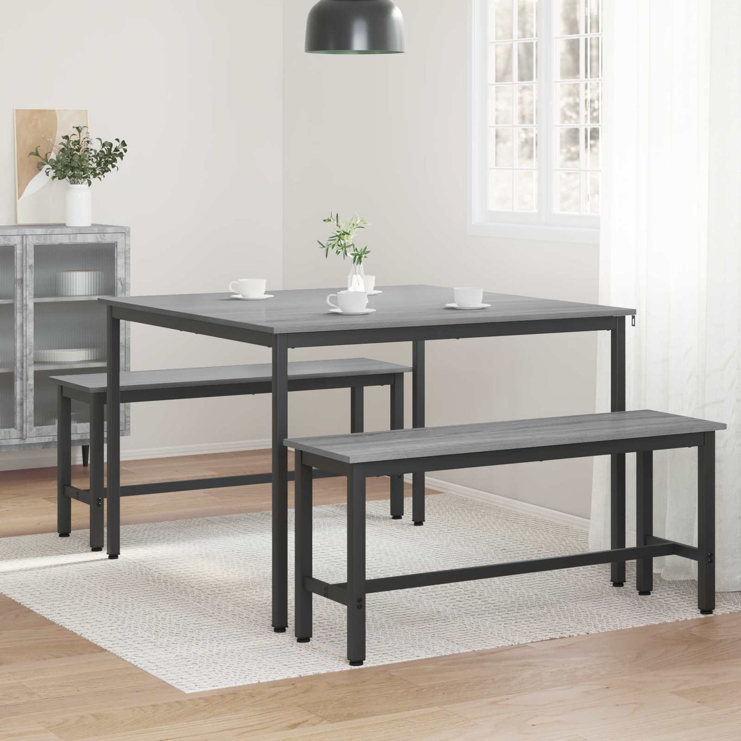 Dining Tables 110 x 110 x 75 cm Engineered Wood Grey Sonoma