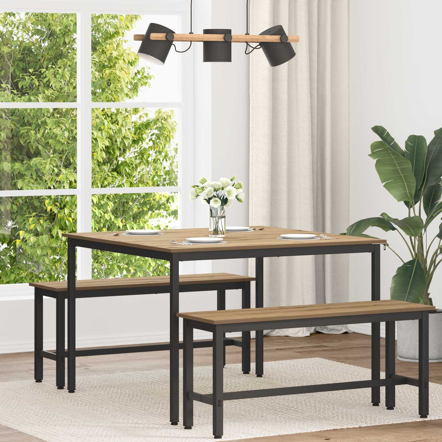 Dining Tables 110 x 110 x 75 cm Engineered Wood Artisan Oak