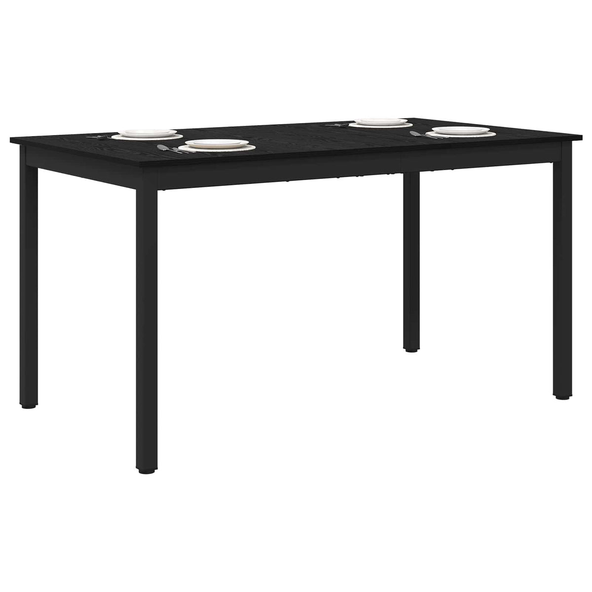 Dining Tables 140 x 80 x 75 cm Engineered Wood Black Oak