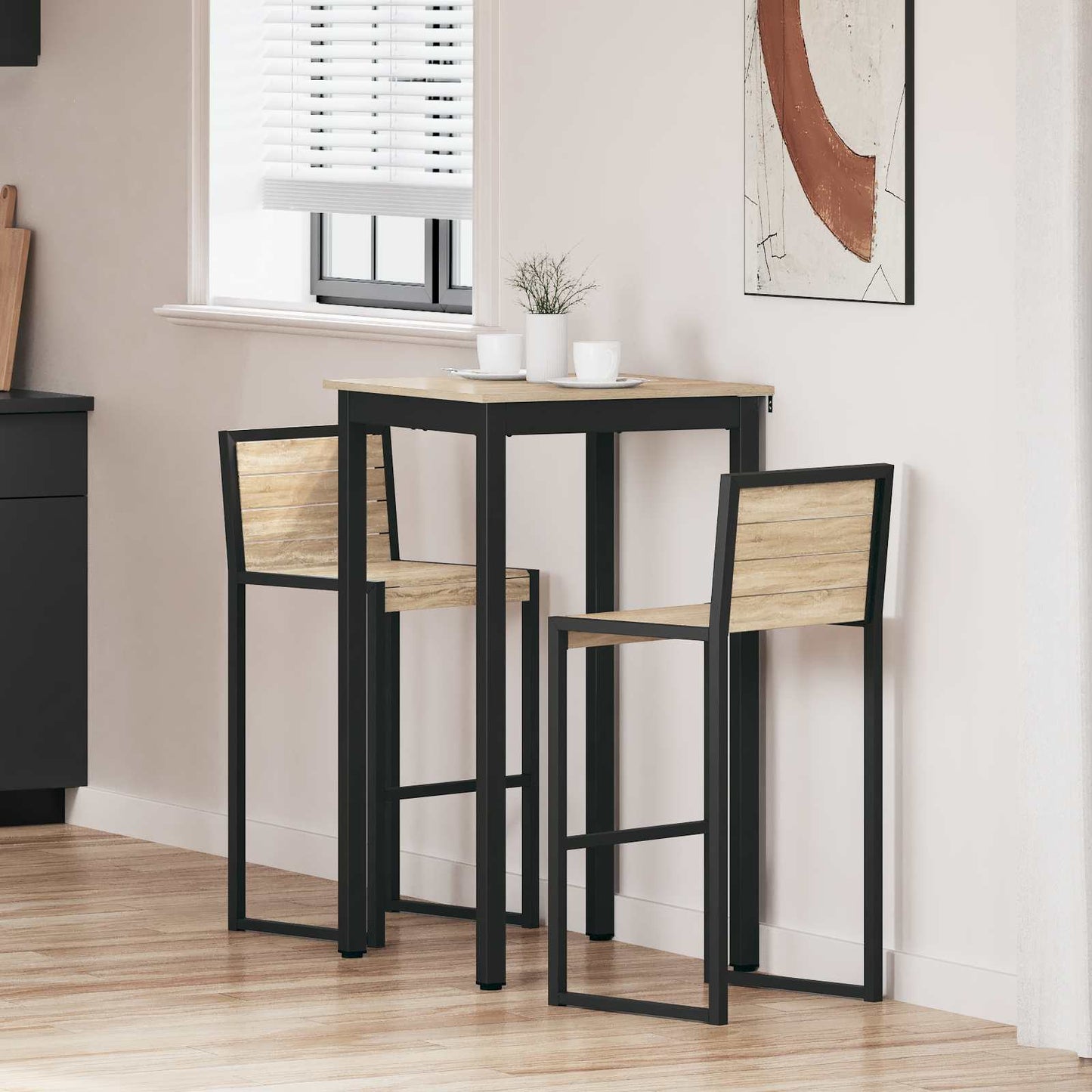 Standing Bar Table Engineered Wood