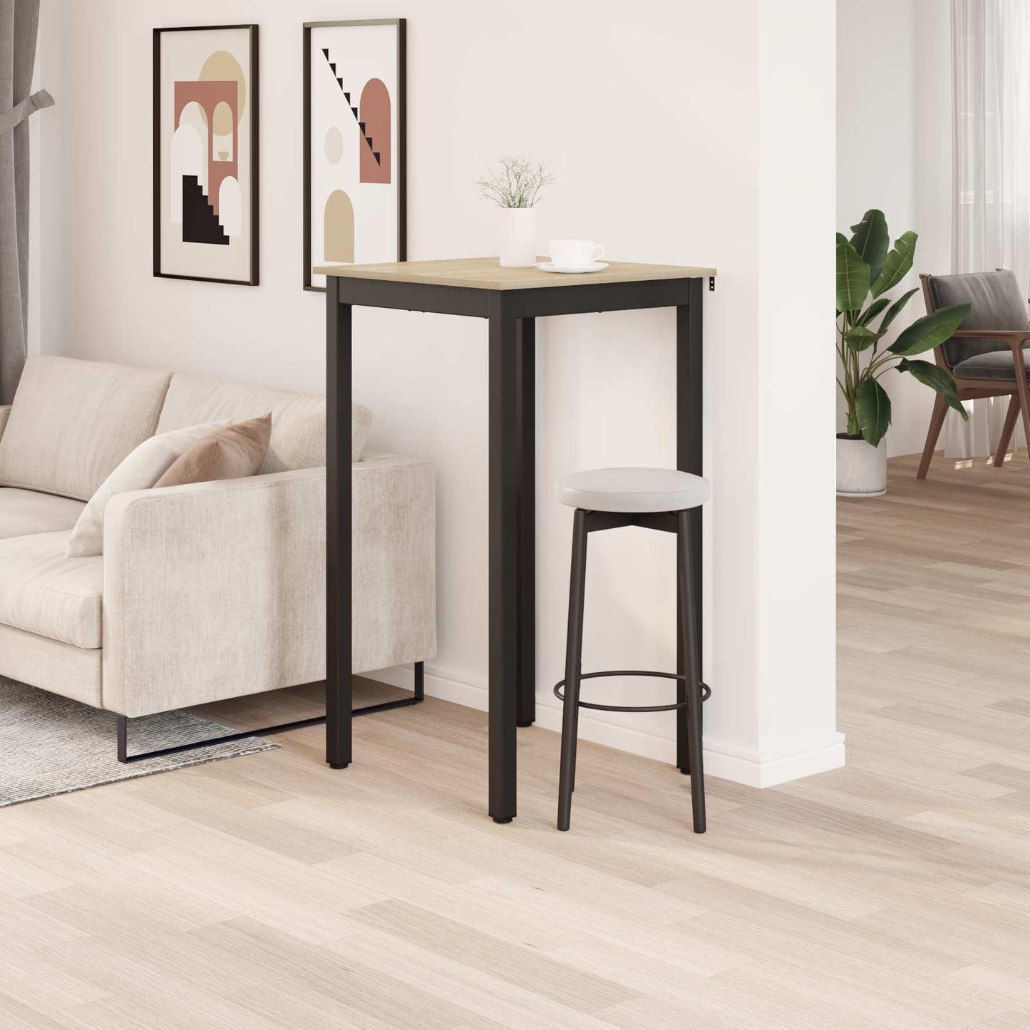 Standing Bar Table Engineered Wood