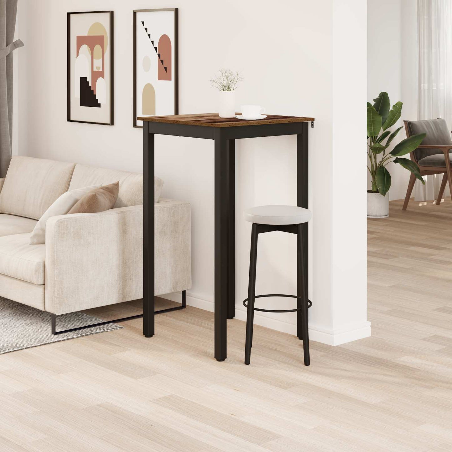 Standing Bar Table Engineered Wood