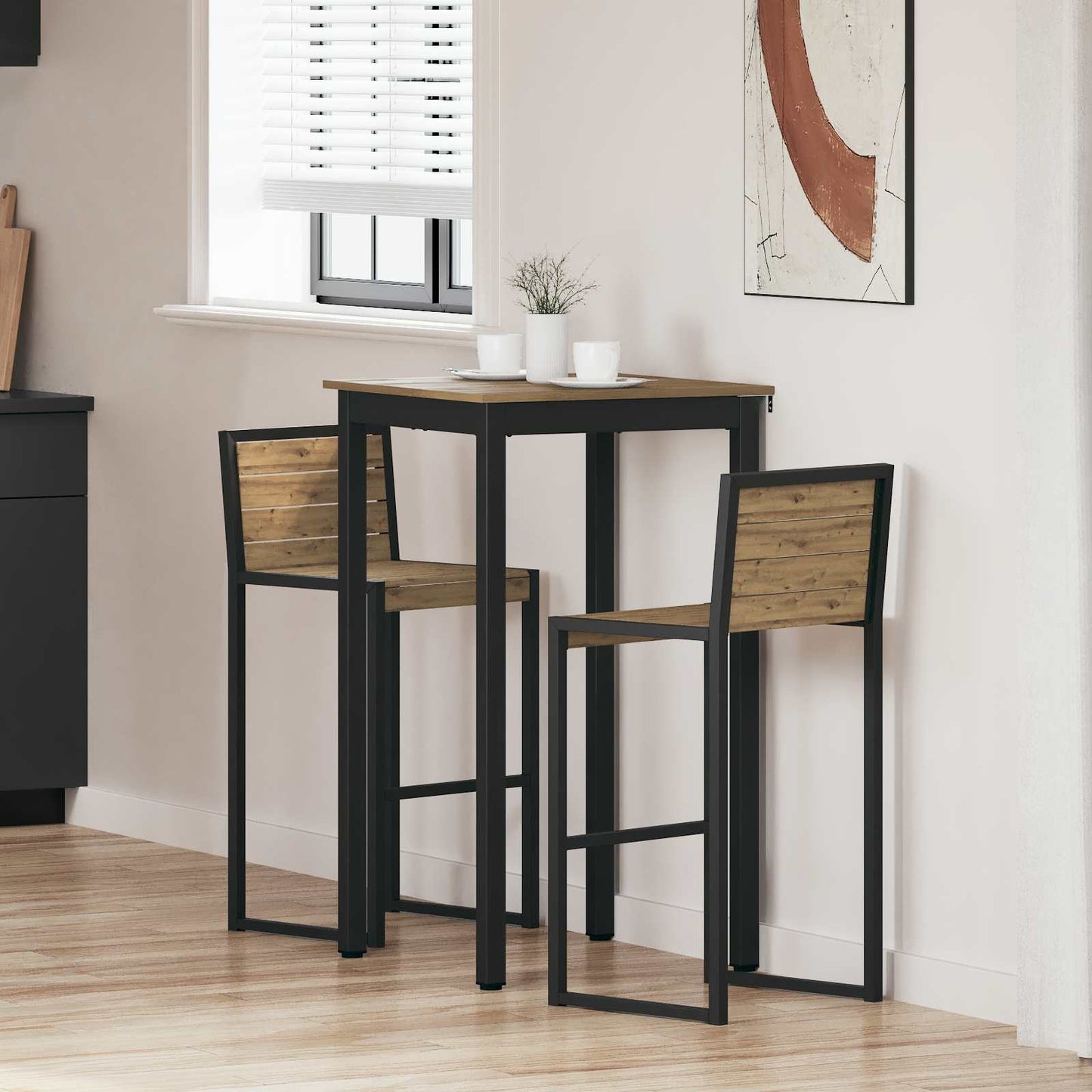 Standing Bar Table Engineered Wood