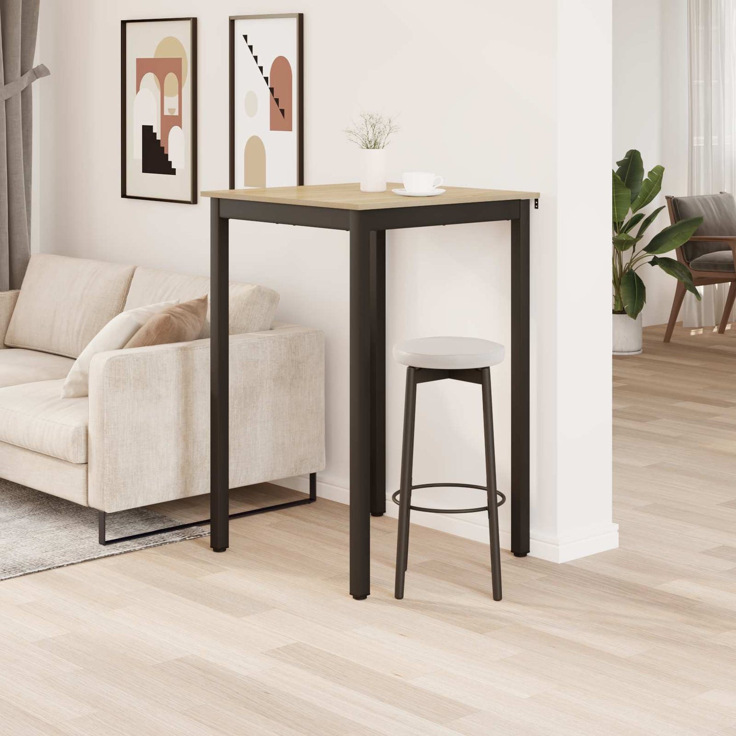 Standing Bar Table Engineered Wood