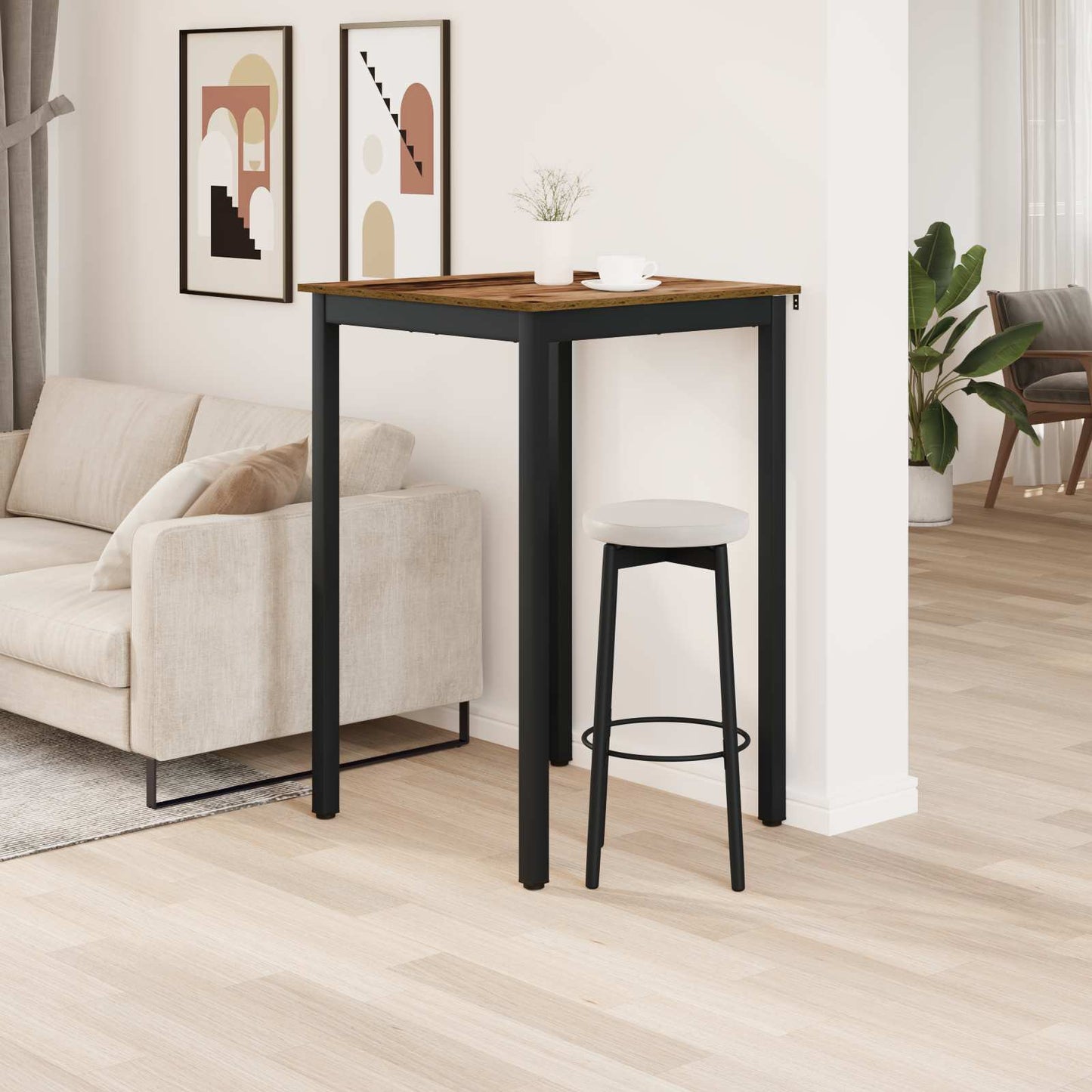 Standing Bar Table Engineered Wood
