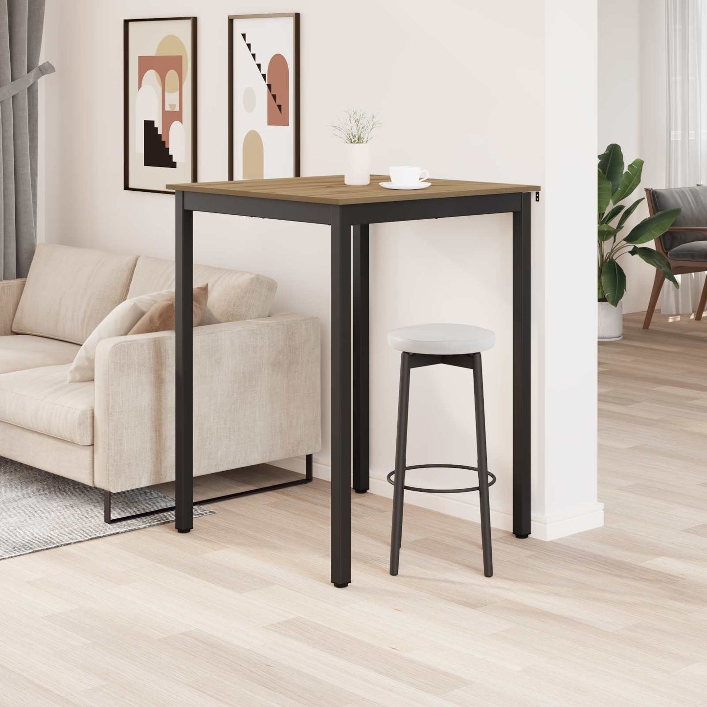 Standing Bar Table Engineered Wood