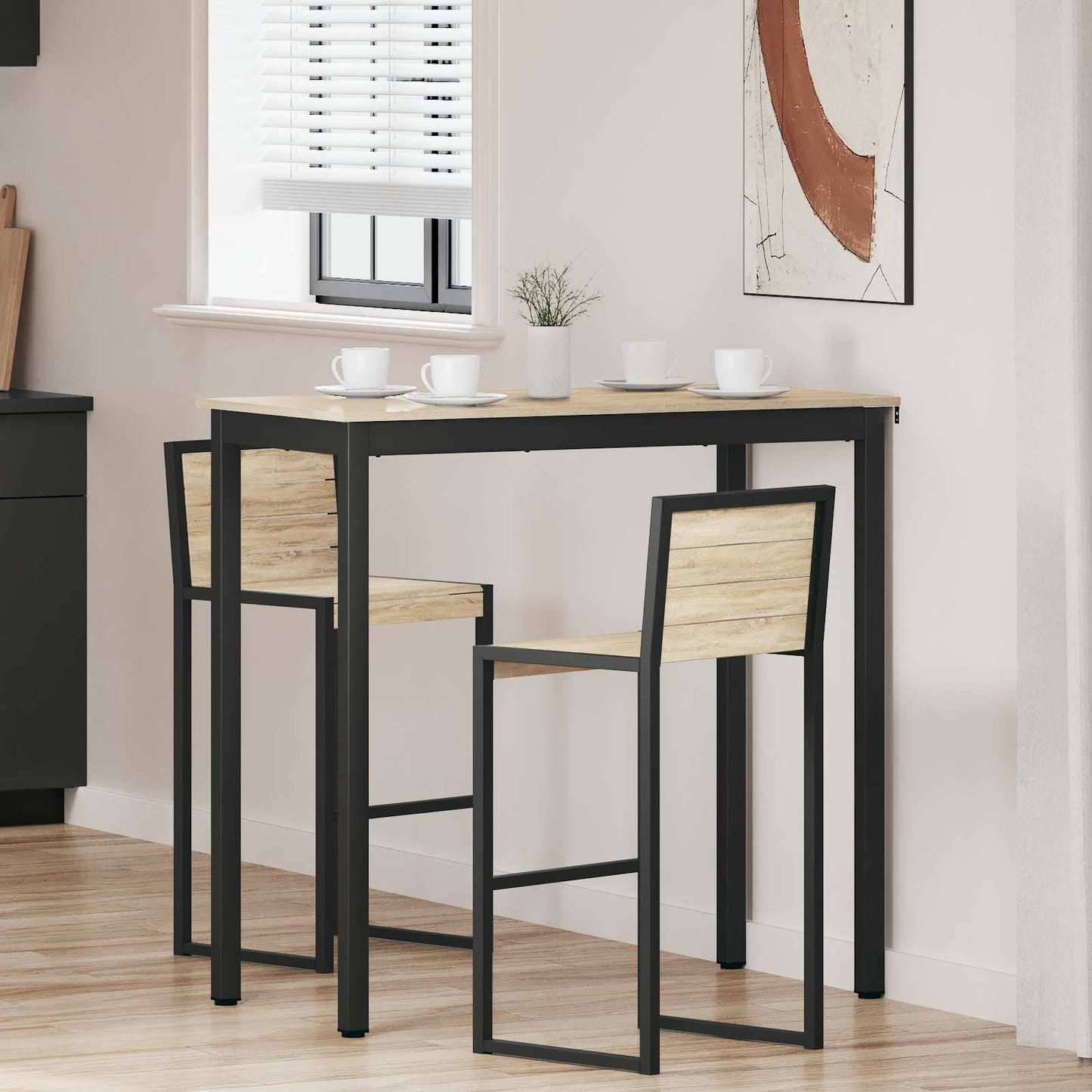 Standing Bar Table Engineered Wood