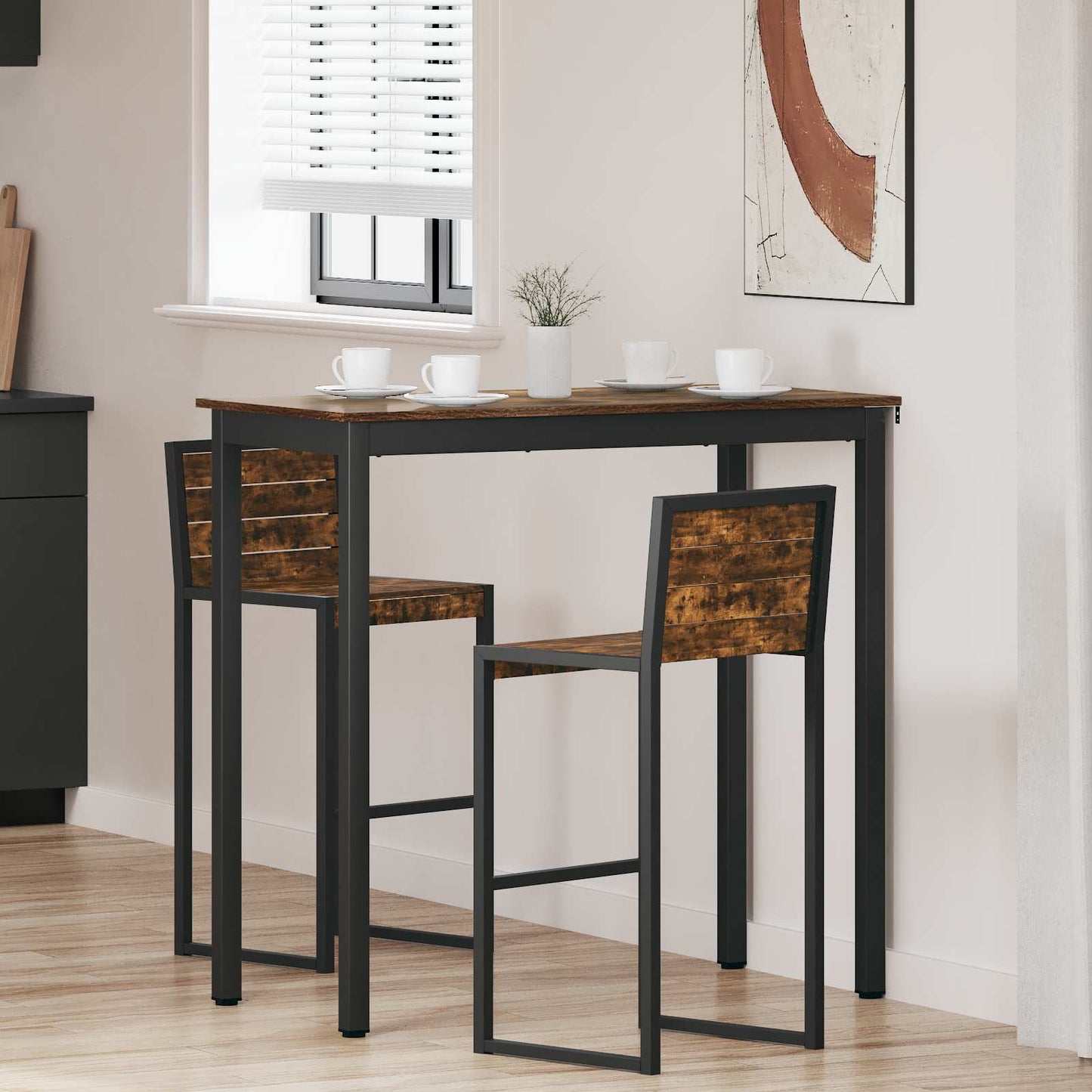 Standing Bar Table Engineered Wood