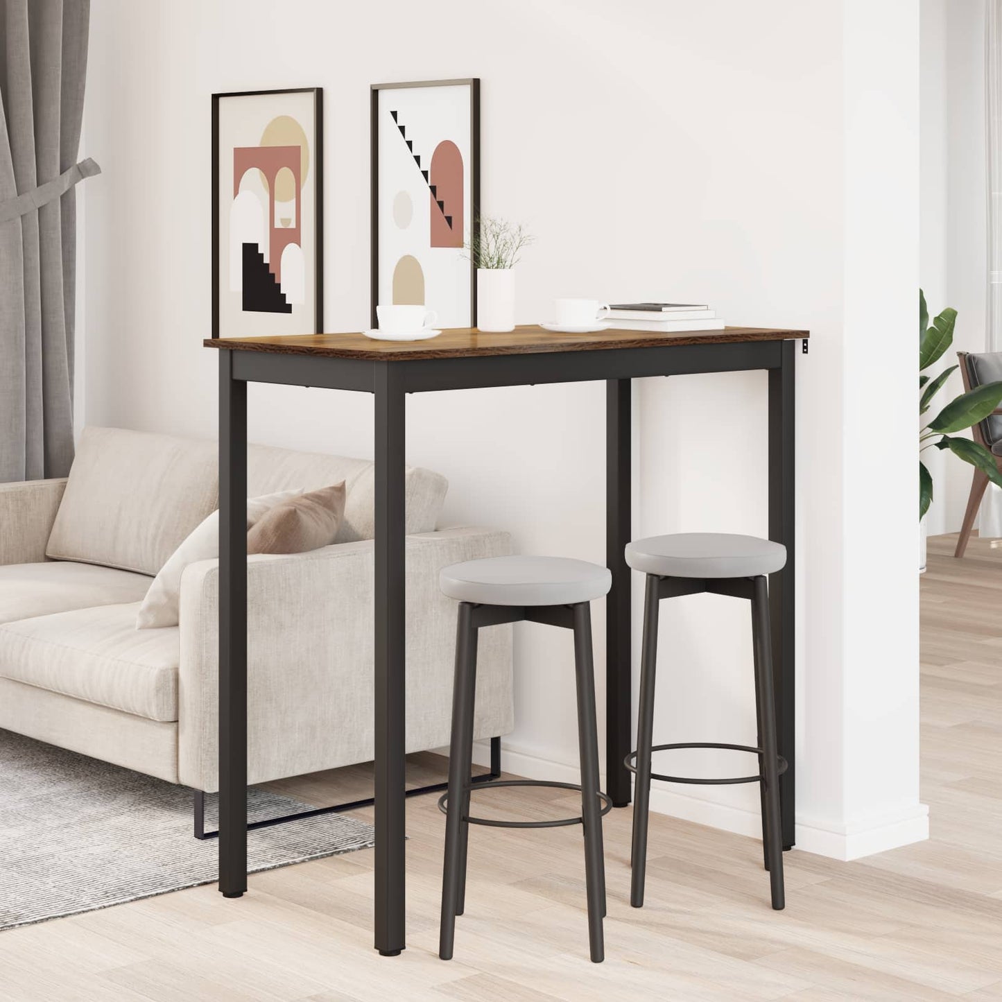 Standing Bar Table Engineered Wood