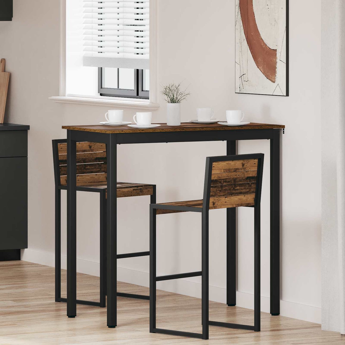 Standing Bar Table Engineered Wood