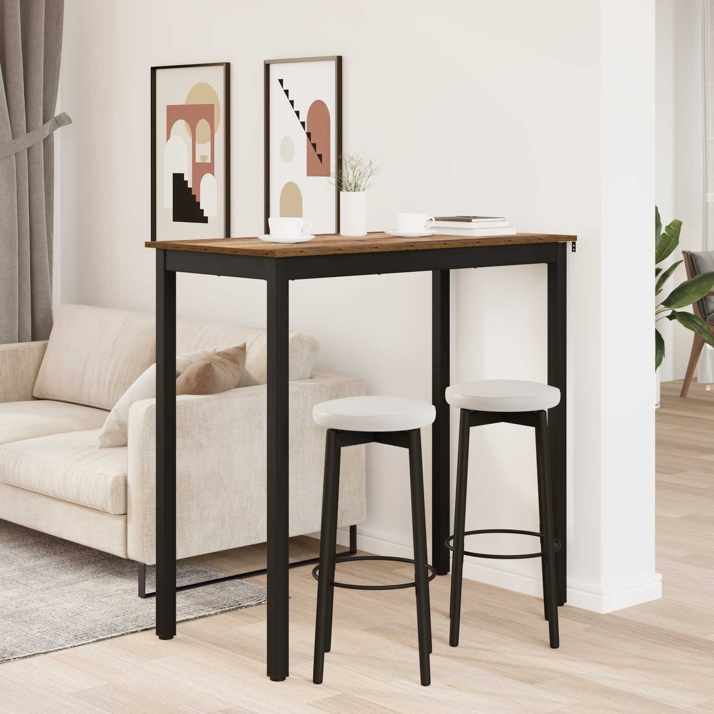 Standing Bar Table Engineered Wood