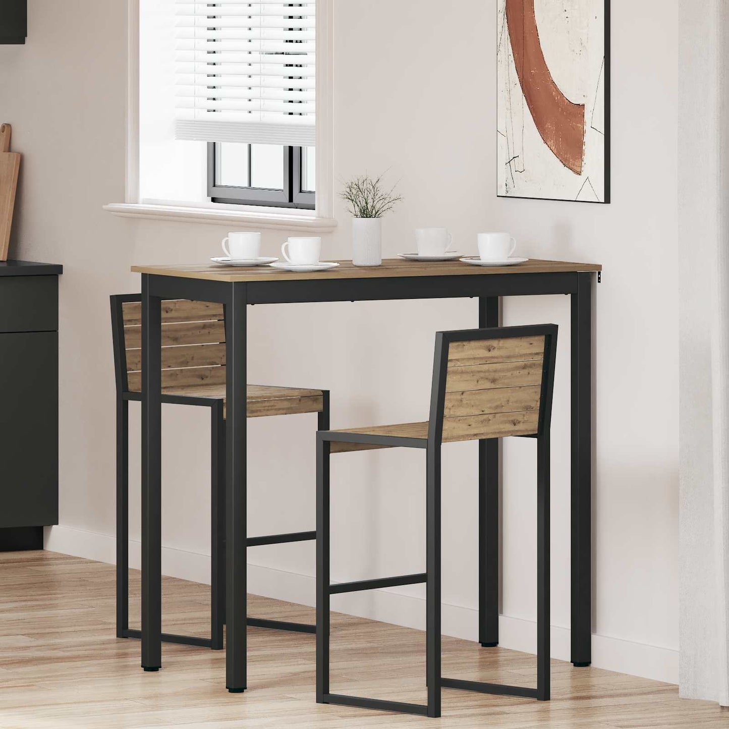 Standing Bar Table Engineered Wood