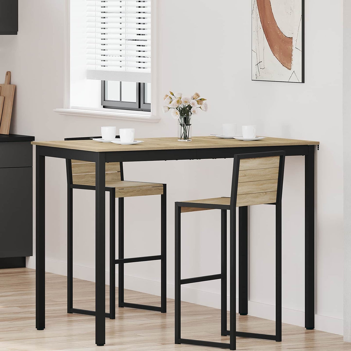 Standing Bar Table Engineered Wood