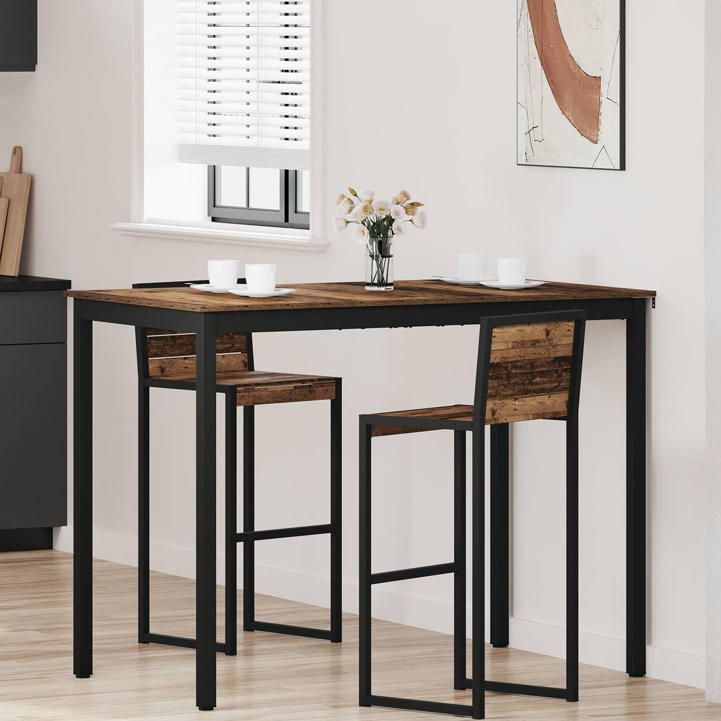 Standing Bar Table Engineered Wood