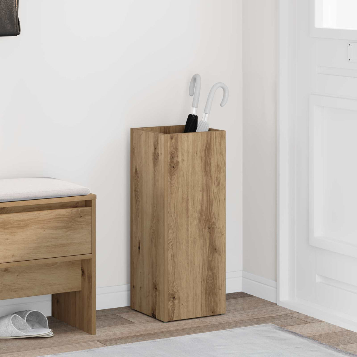 Umbrella Stand Artisan Oak 25 x 24.5 x 64 cm Engineered Wood