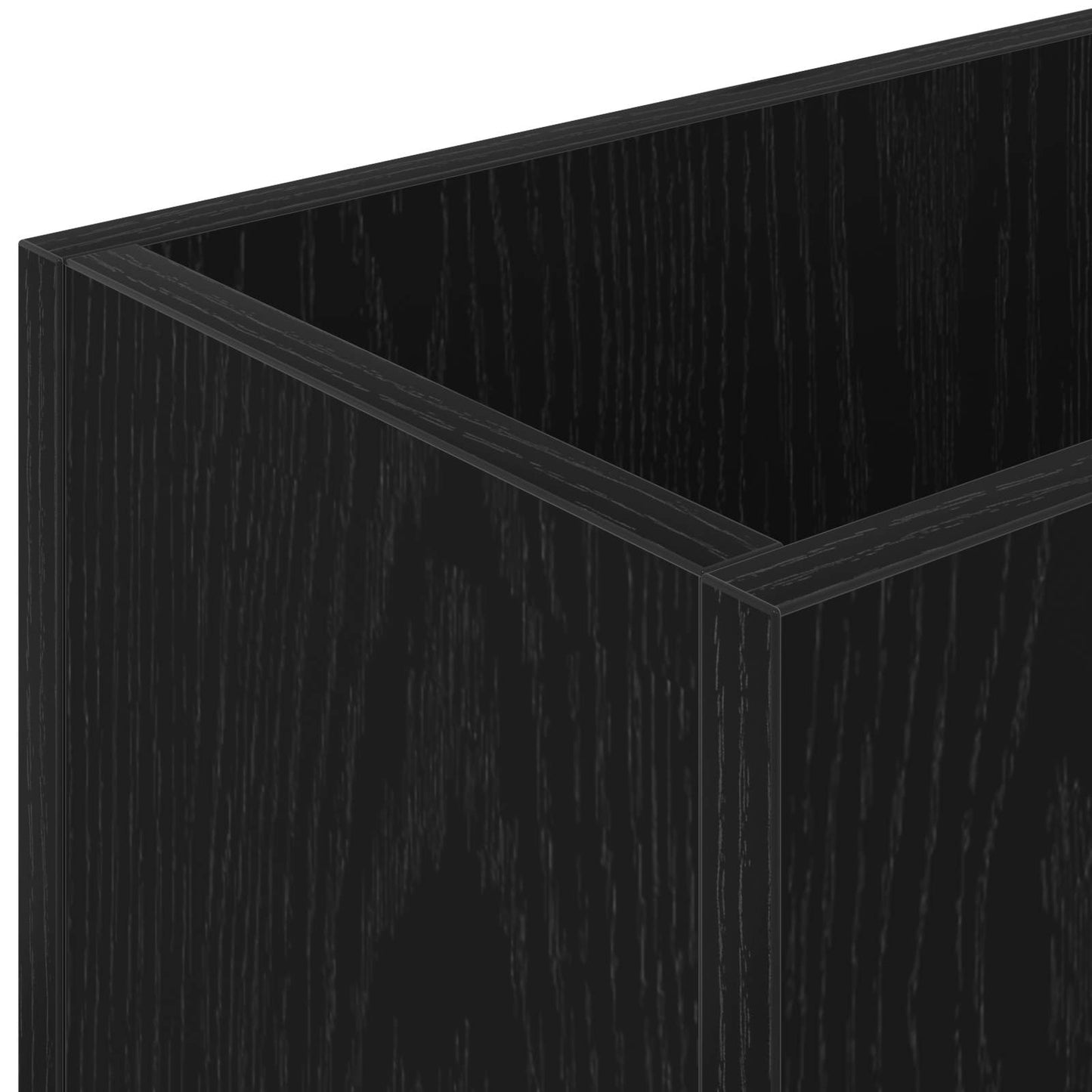 Umbrella Stand Black Oak 40 x 20 x 55.5 cm Engineered Wood