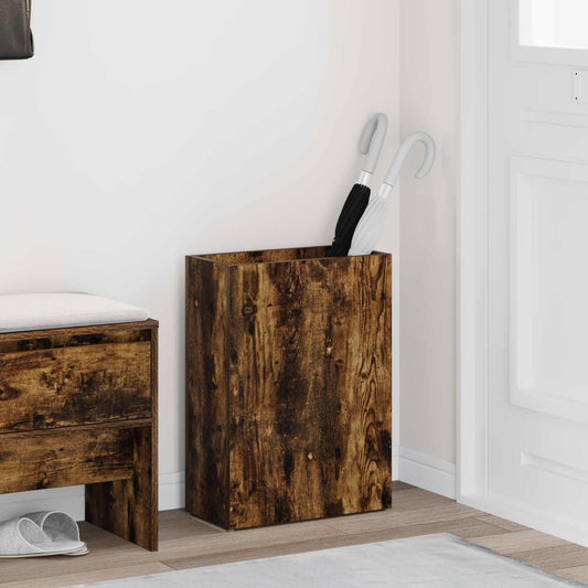 Umbrella Stand Smoked Oak 40 x 20 x 55.5 cm Engineered Wood