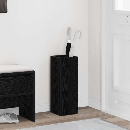 Umbrella Stand Black Oak 20 x 20 x 55.5 cm Engineered Wood