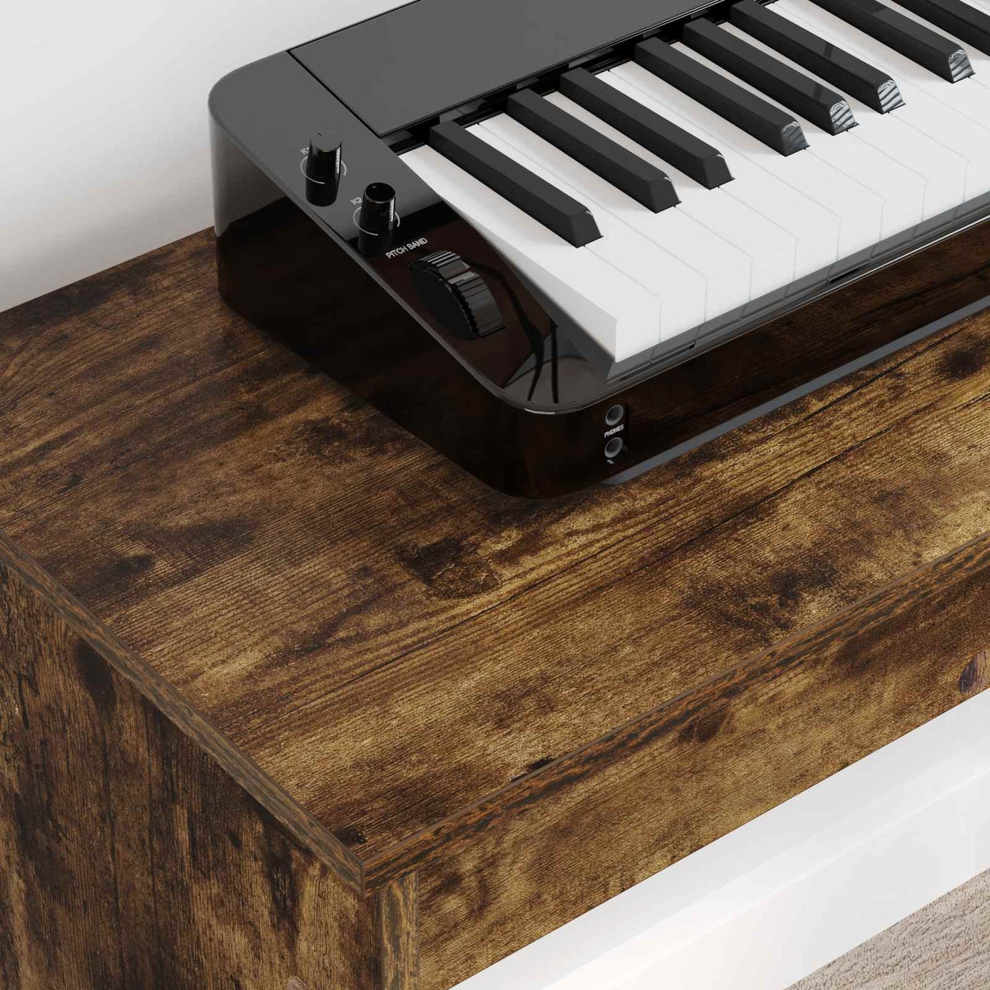 Keyboard Stand Smoked Oak 100 x 32 x 64 cm Engineered Wood