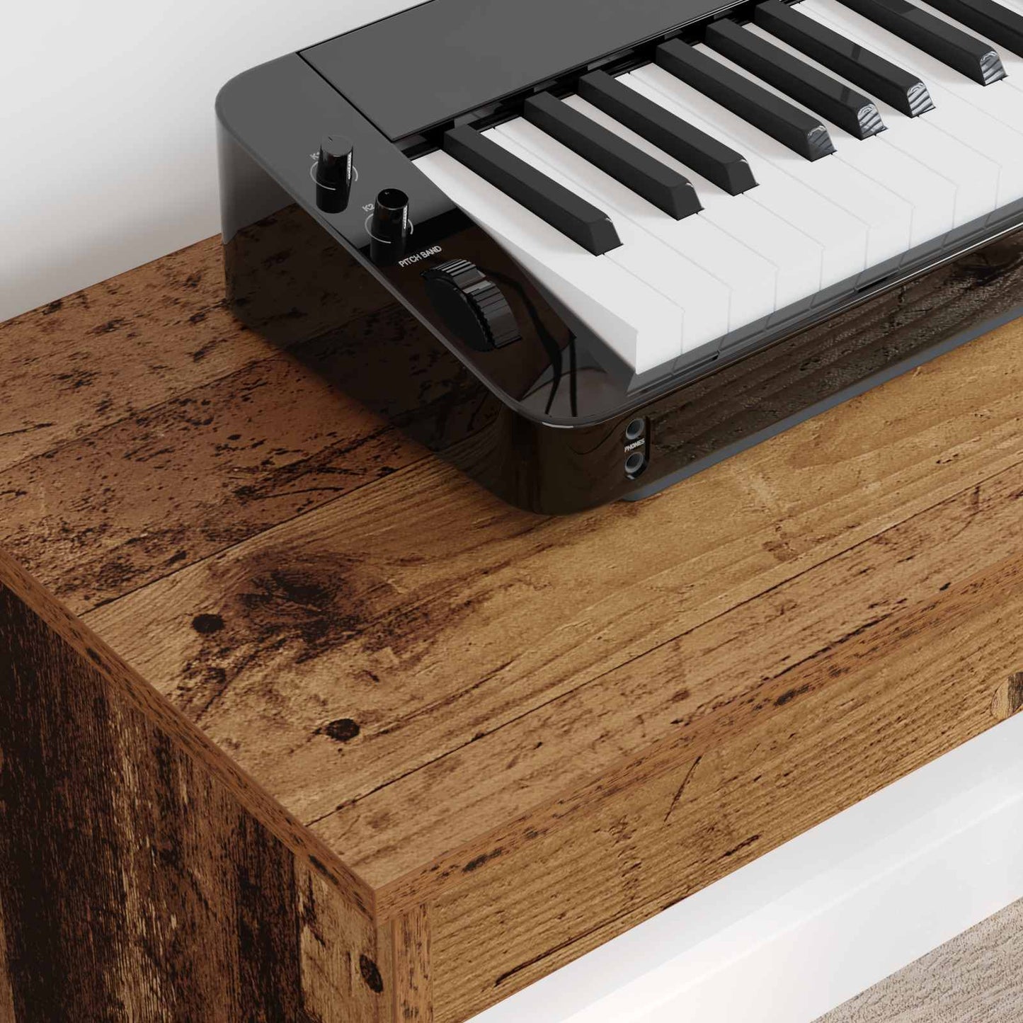 Keyboard Stand Old Wood 100 x 32 x 64 cm Engineered Wood