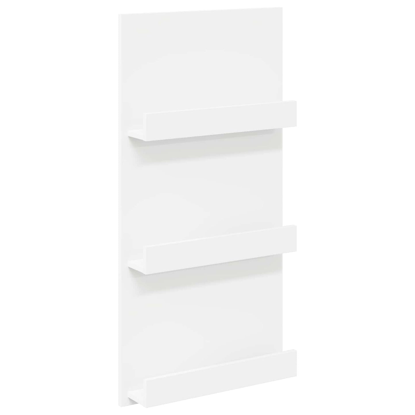 Magazine Rack with Shelf White 51 x 11 x 102 cm Engineered Wood