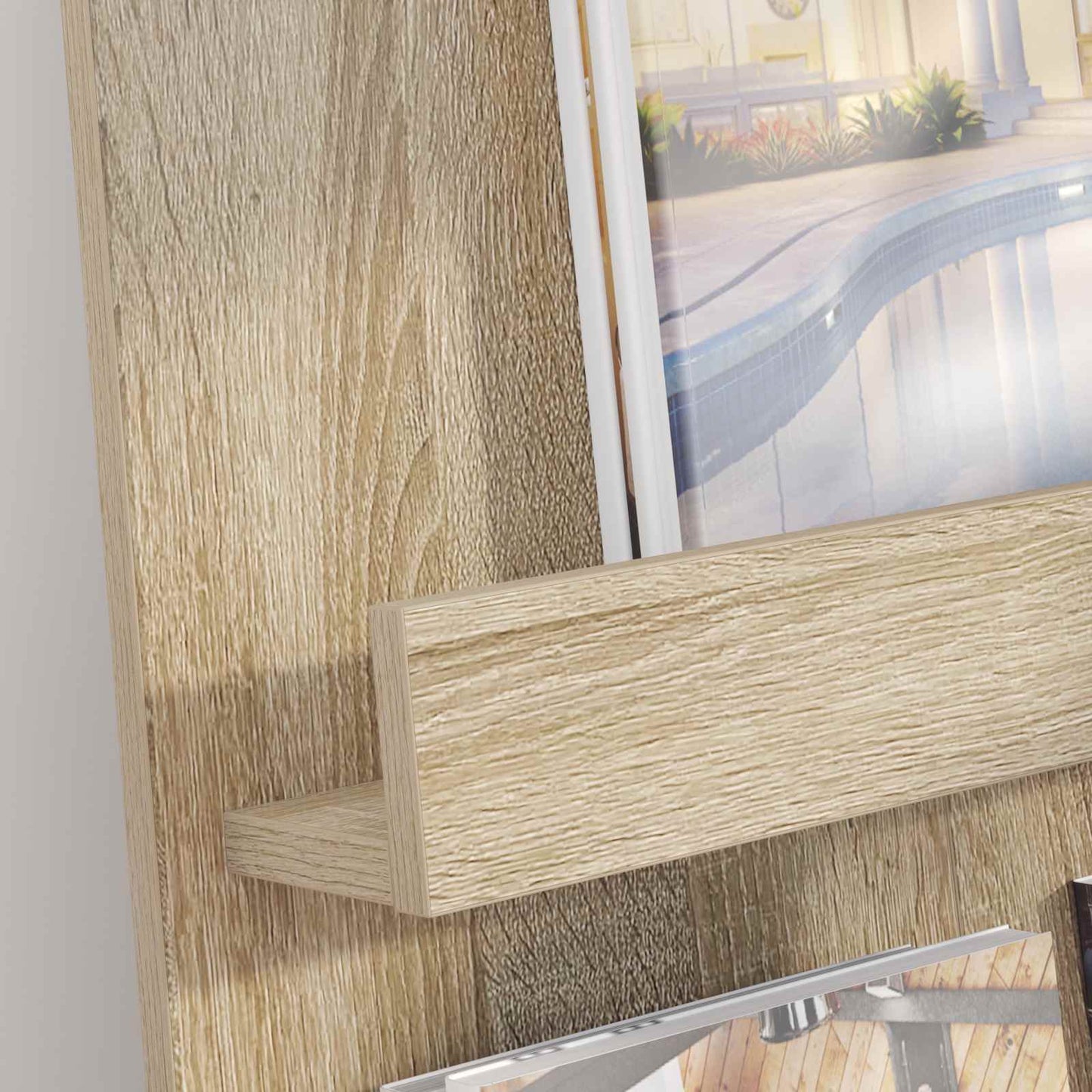 Magazine Rack Sonoma Oak 51 x 11 x 102 cm Engineered Wood