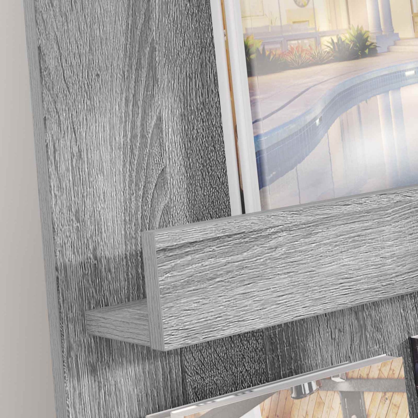 Magazine Rack Grey Sonoma 51 x 11 x 102 cm Engineered Wood